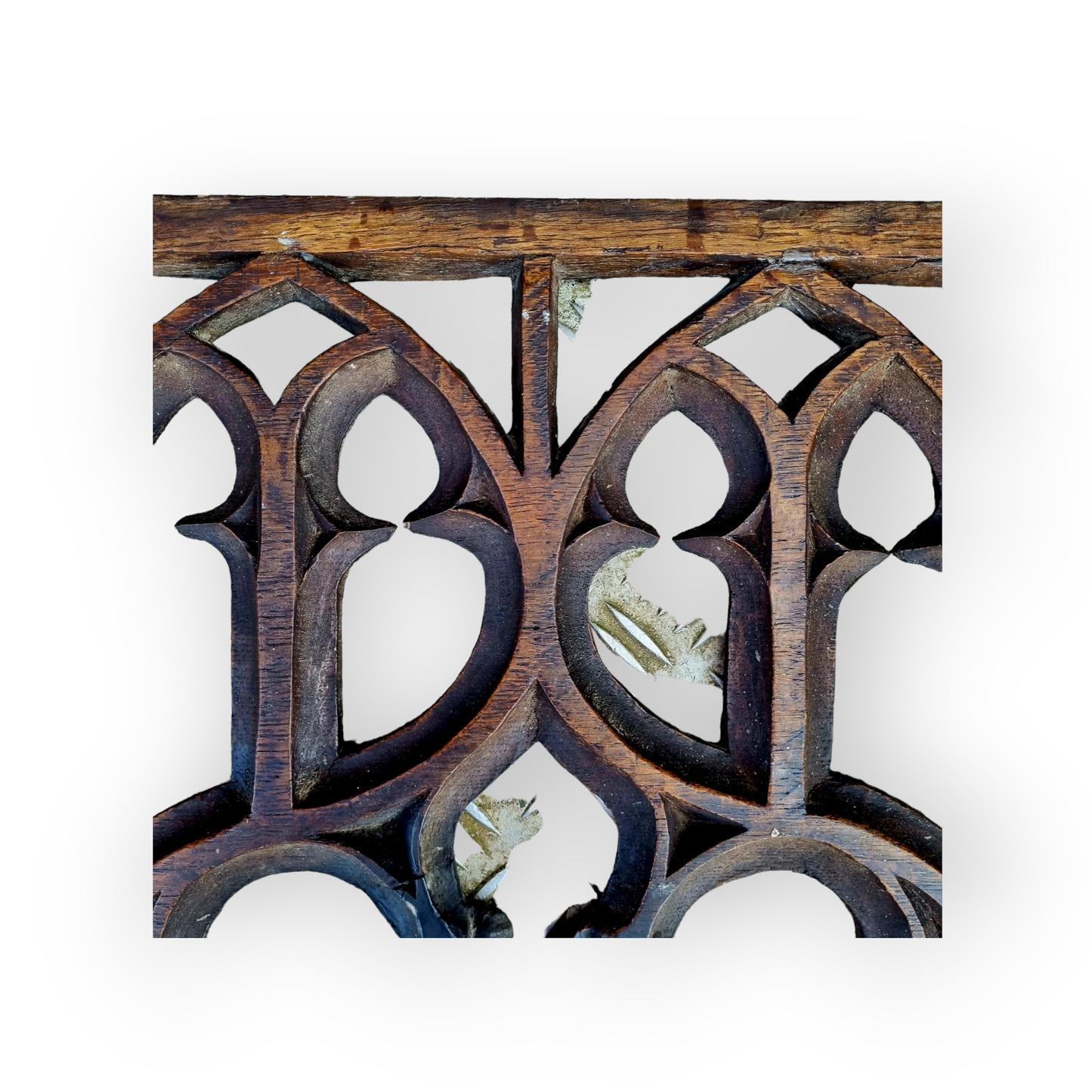 Late 15th Century English Antique Gothic Carved Oak Tracery Head