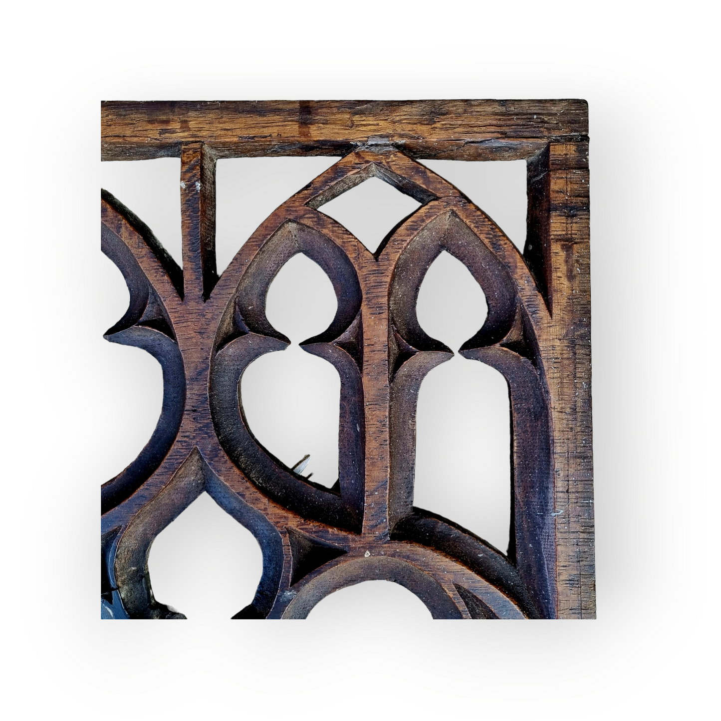Late 15th Century English Antique Gothic Carved Oak Tracery Head