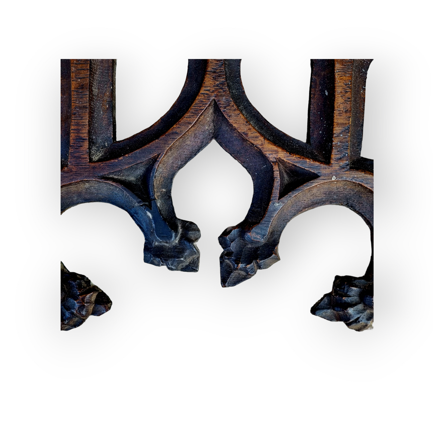 Late 15th Century English Antique Gothic Carved Oak Tracery Head