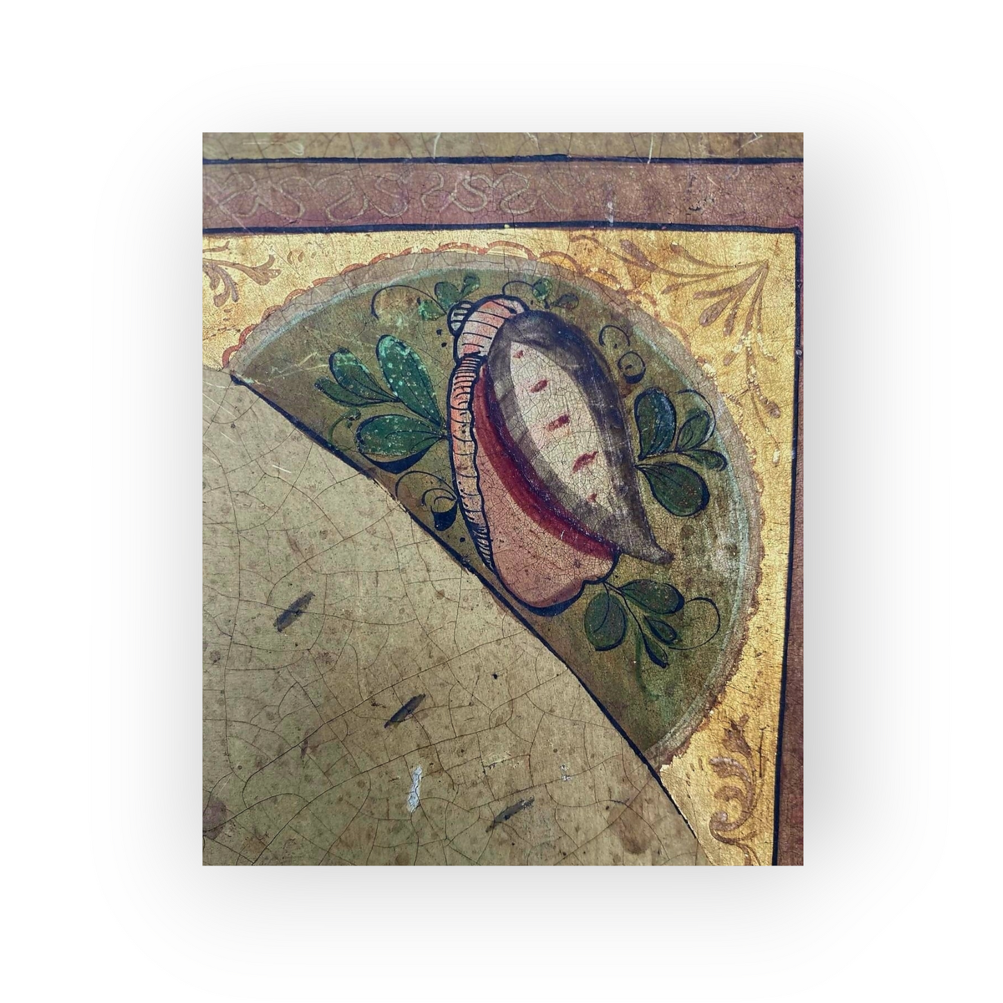 19th-Century English Antique Longcase / Grandfather Clock Face / Painted Dial