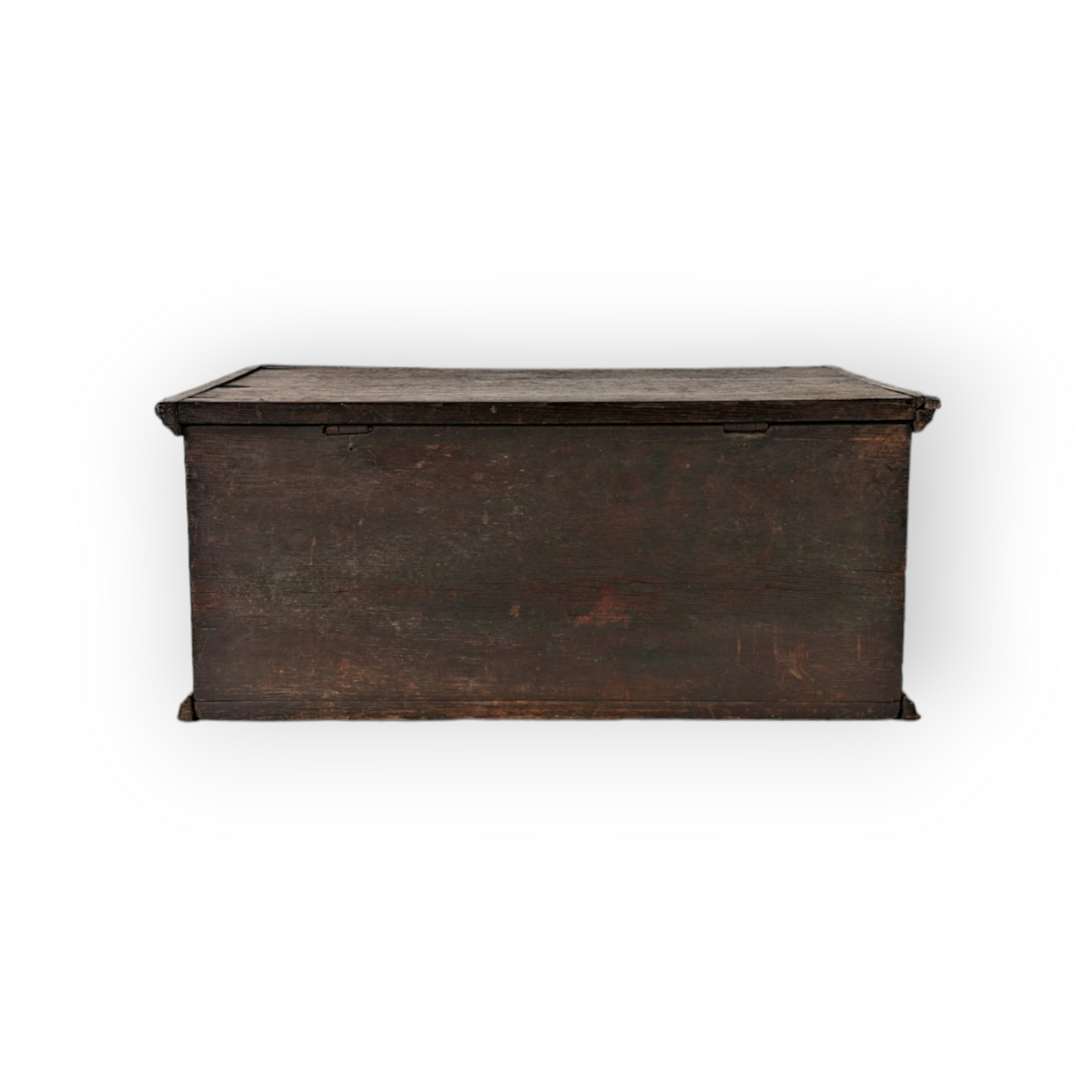 17th-Century English Antique Oak Bible Box / Boarded Box