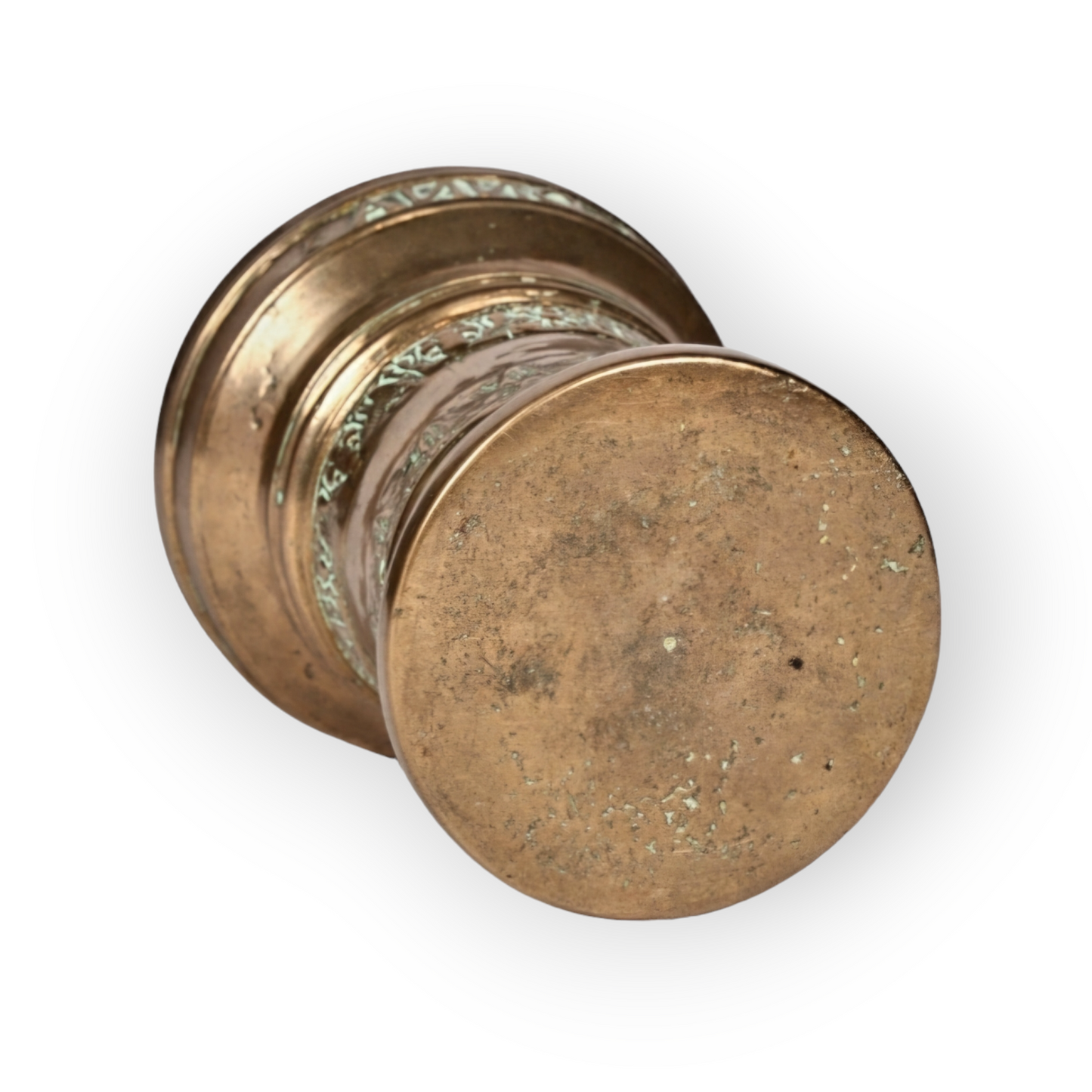 Early 17th-Century, James I Period, English Antique Bronze Mortar Dated "1614"