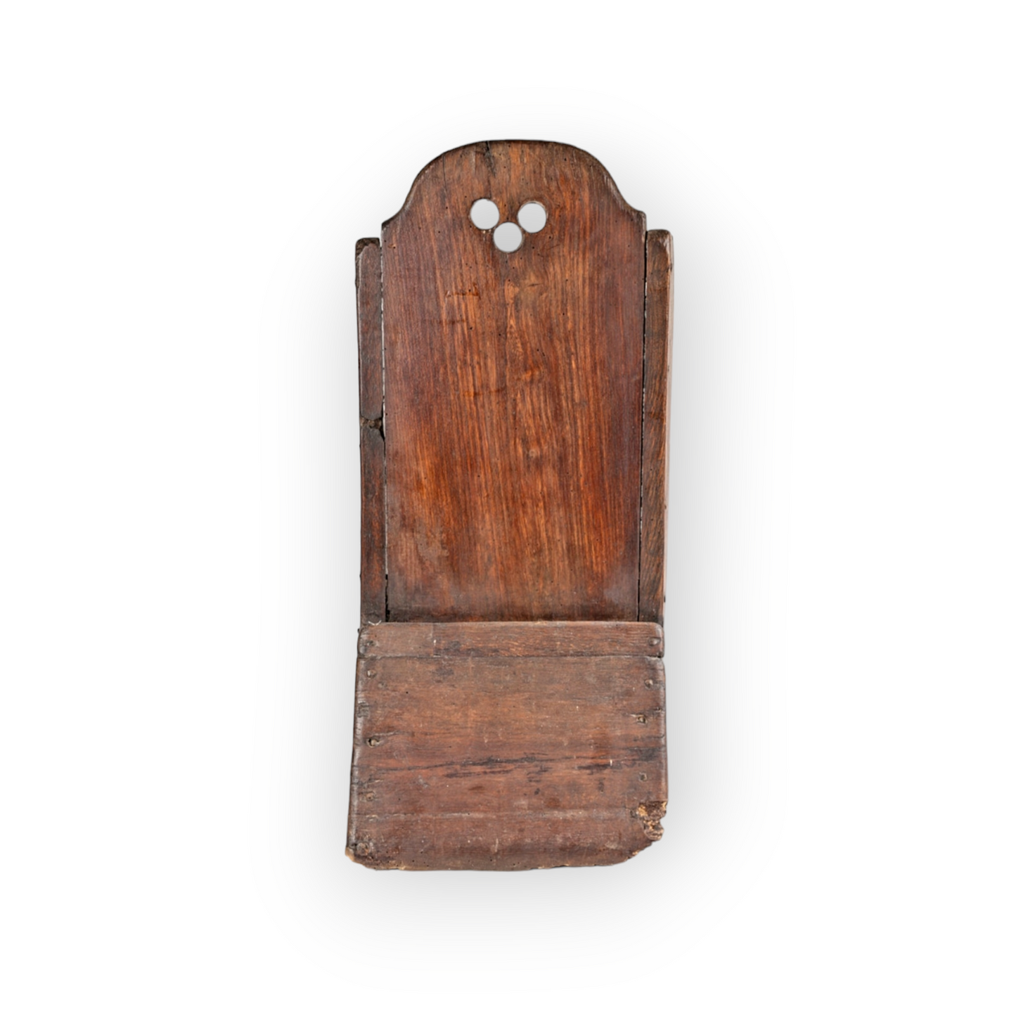 A Primitive 18th Century English Antique Oak Child's Lambing Chair Of Small Proportions