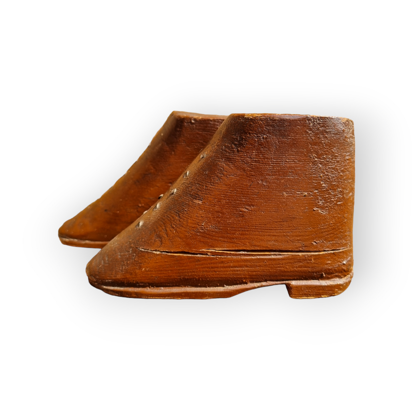 Antique Folk Art - A Primitive Mid 19th-Century English Antique Treen Love Token In The Form of Children's Boots