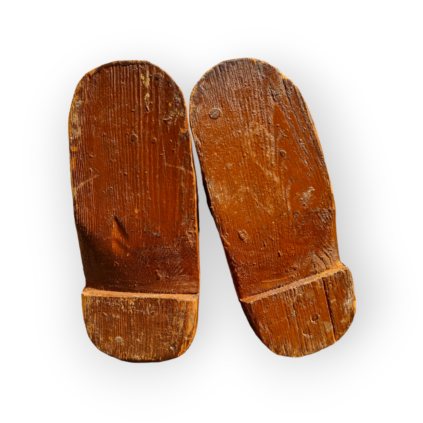 Antique Folk Art - A Primitive Mid 19th-Century English Antique Treen Love Token In The Form of Children's Boots