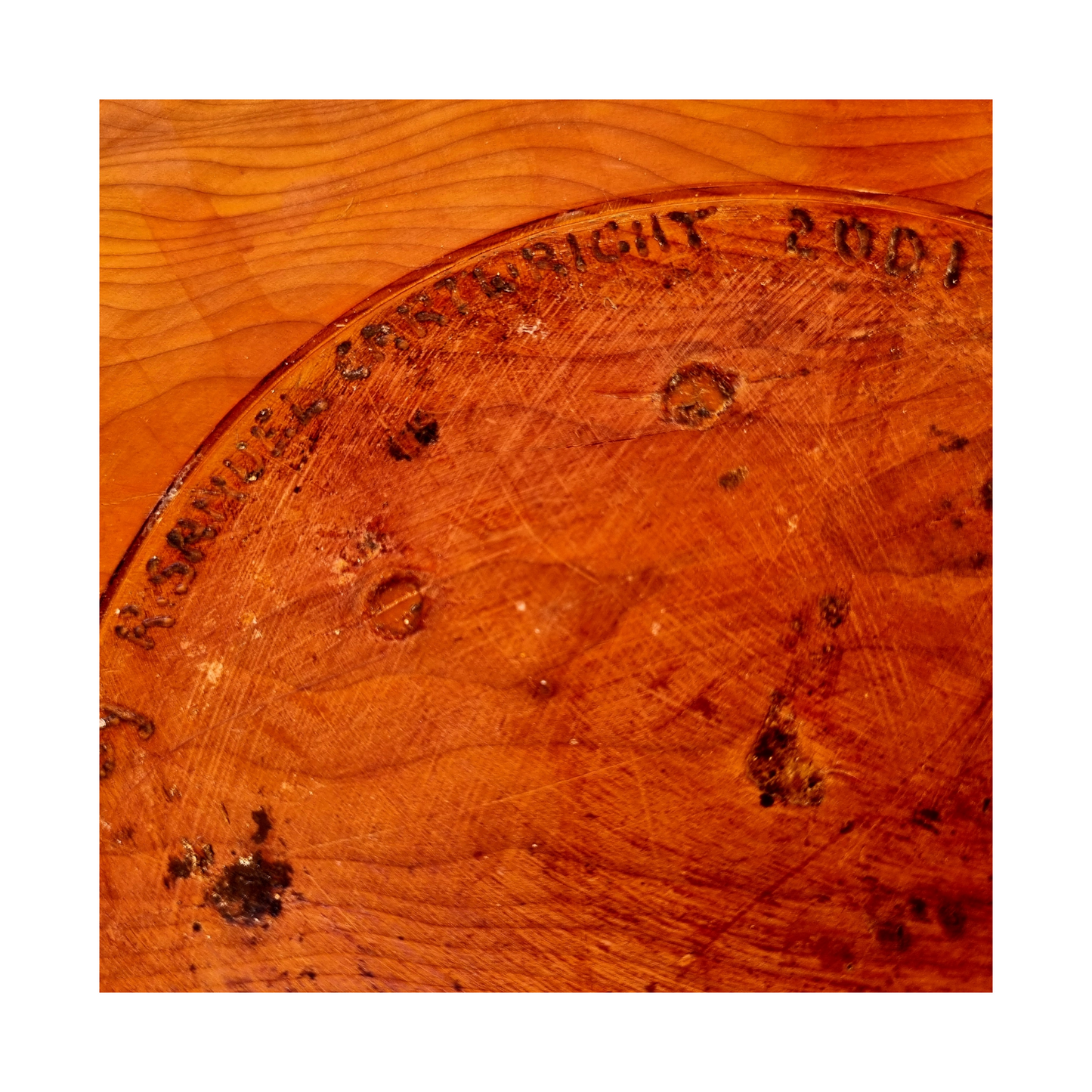 Large 18th-Century Style Turned Burr Yew Wood Bowl