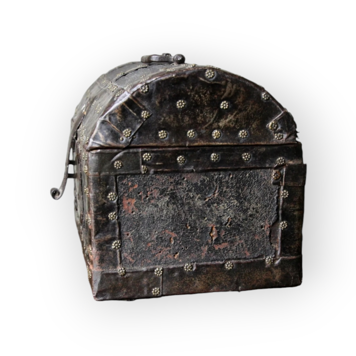 Diminutive 16th-Century Antique Leather Clad Table Casket / Coffret