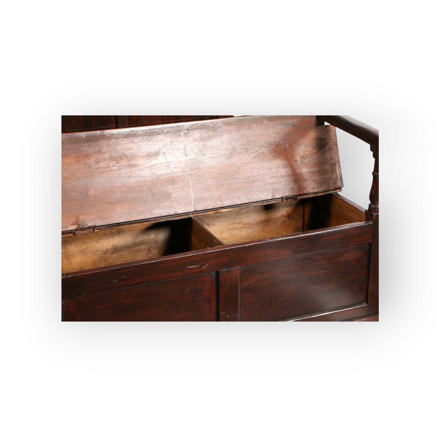 Early 19th Century Welsh Antique Pine Box Settle