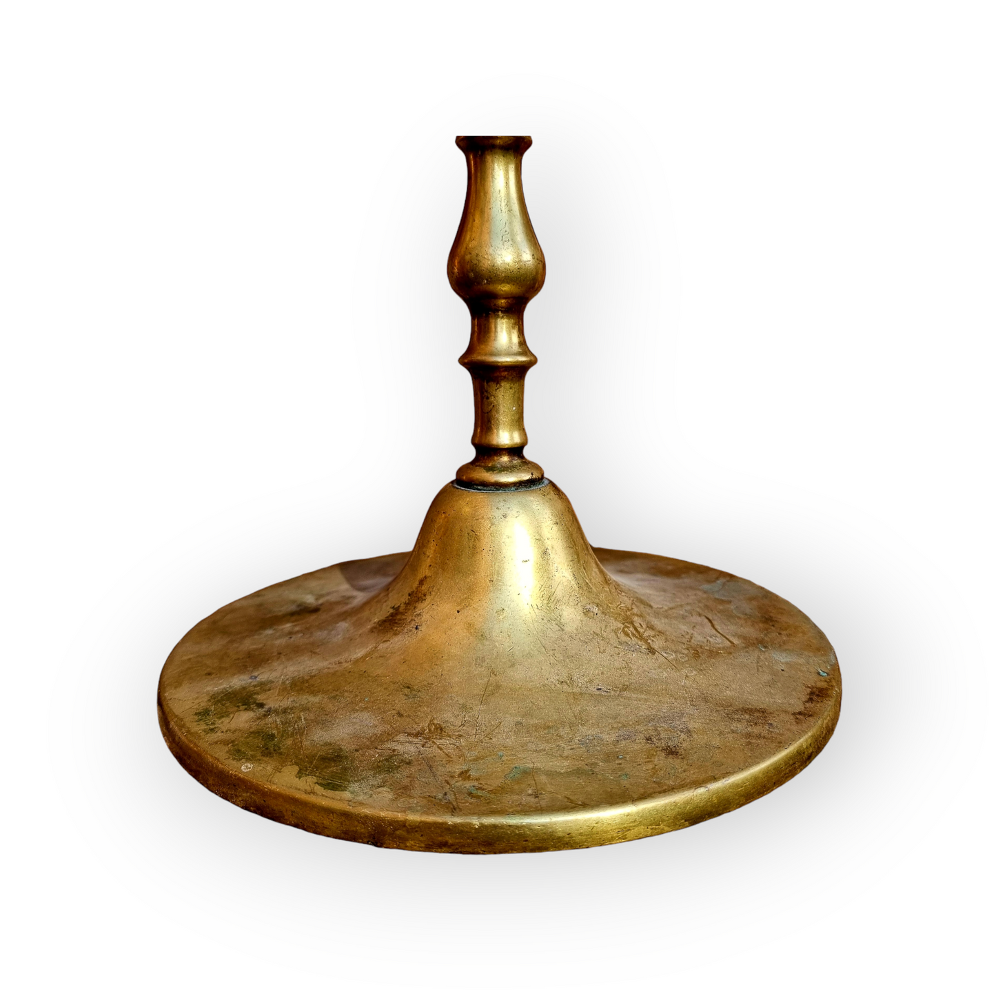 Large 16th-Century Flemish Antique Brass Candlestick