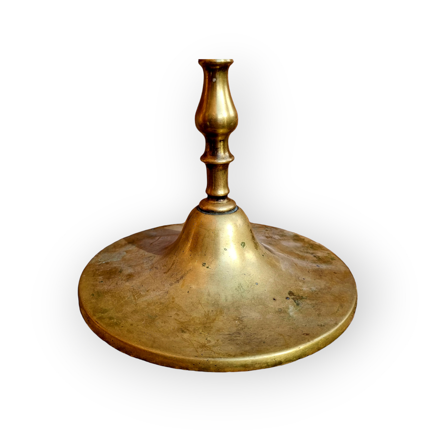 Large 16th-Century Flemish Antique Brass Candlestick