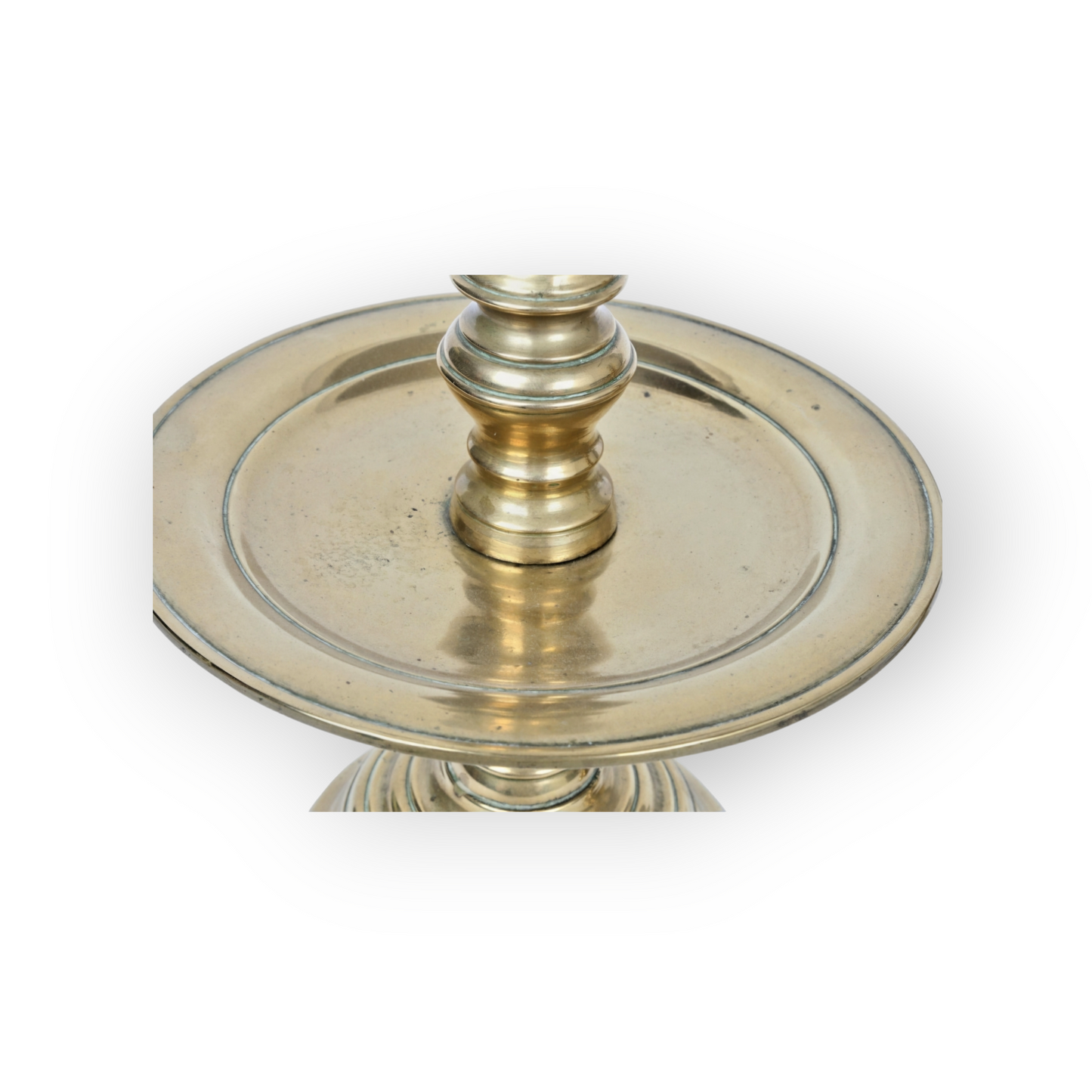 A Pair of 17th-Century Dutch Antique Brass Pricket Candlesticks