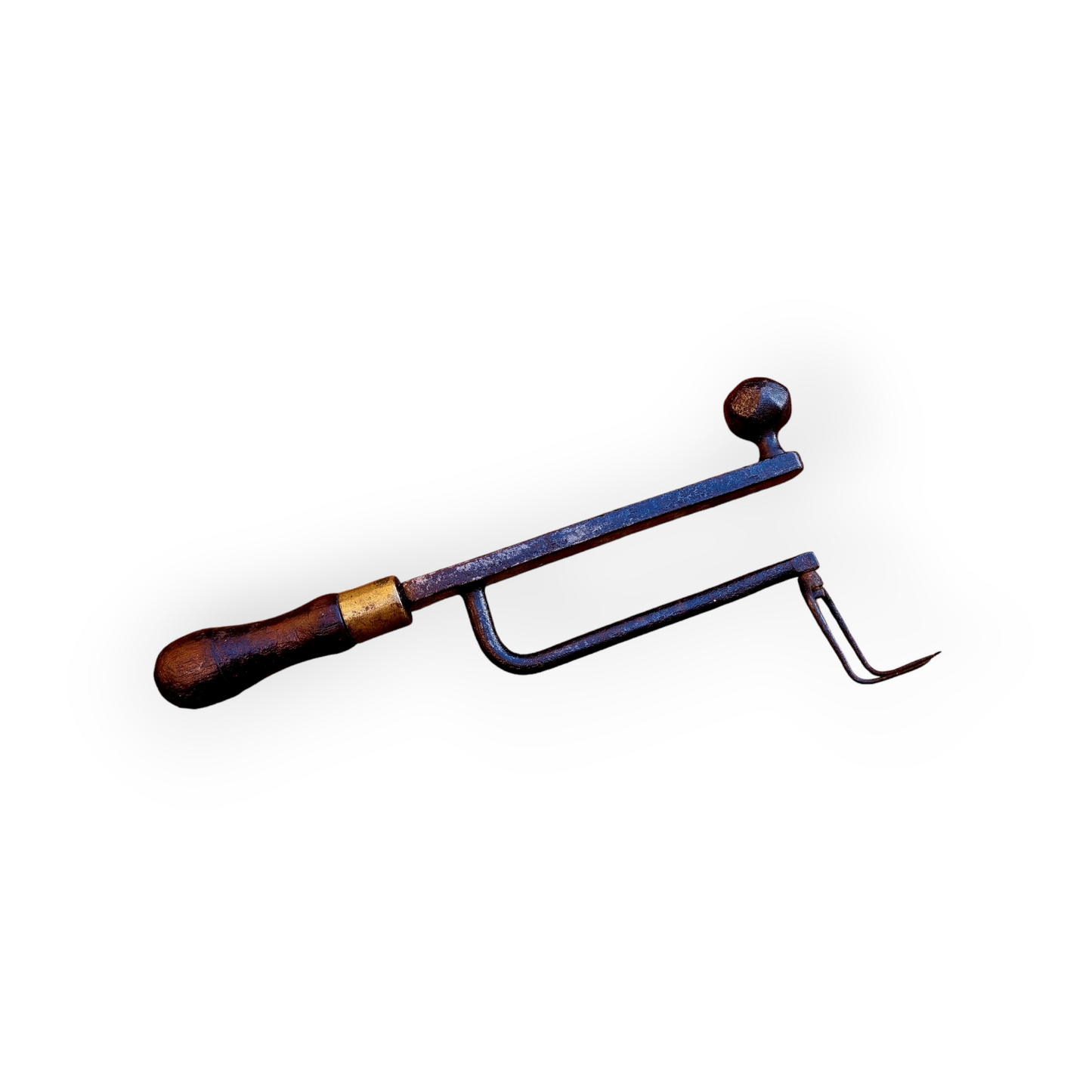 18th Century English Antique Iron Hand-Held Lark spit