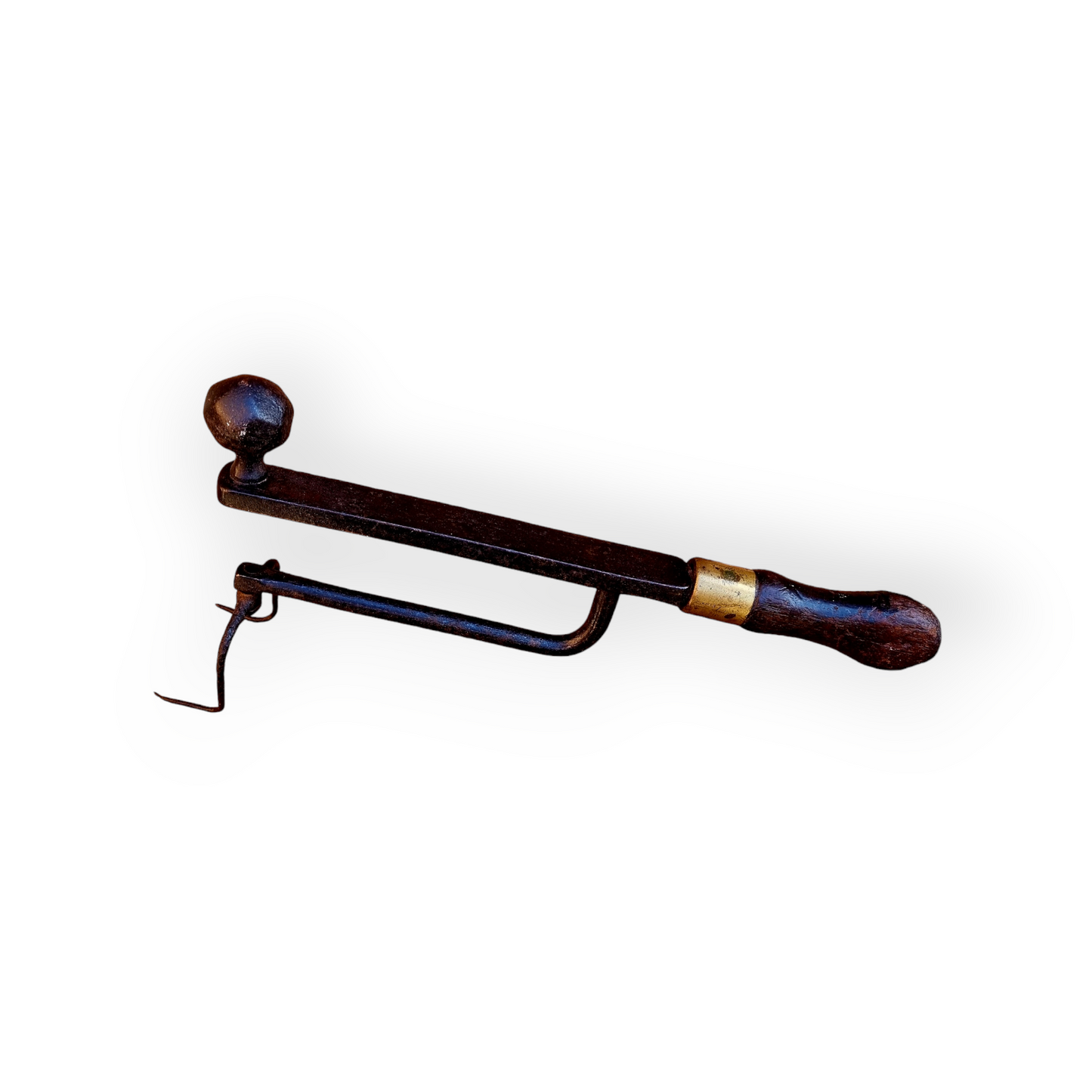 18th Century English Antique Iron Hand-Held Lark spit