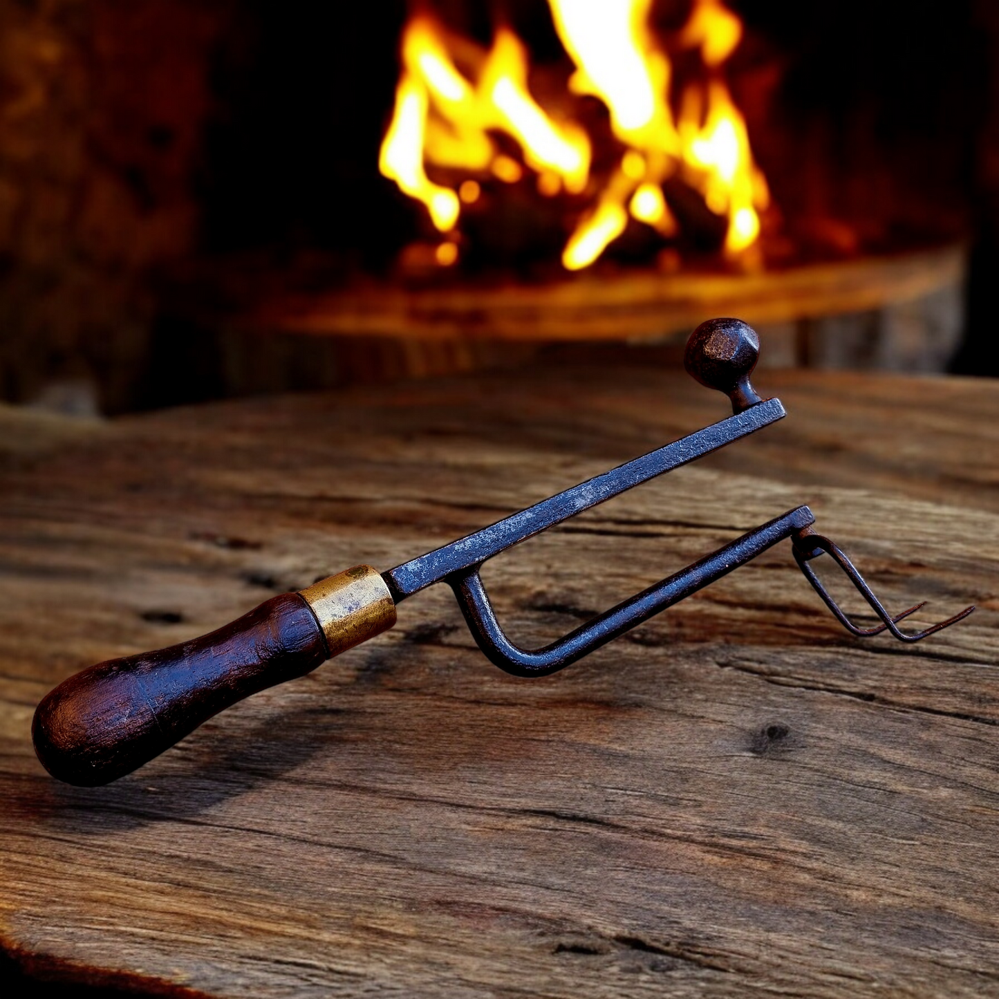 18th Century English Antique Iron Hand-Held Lark spit