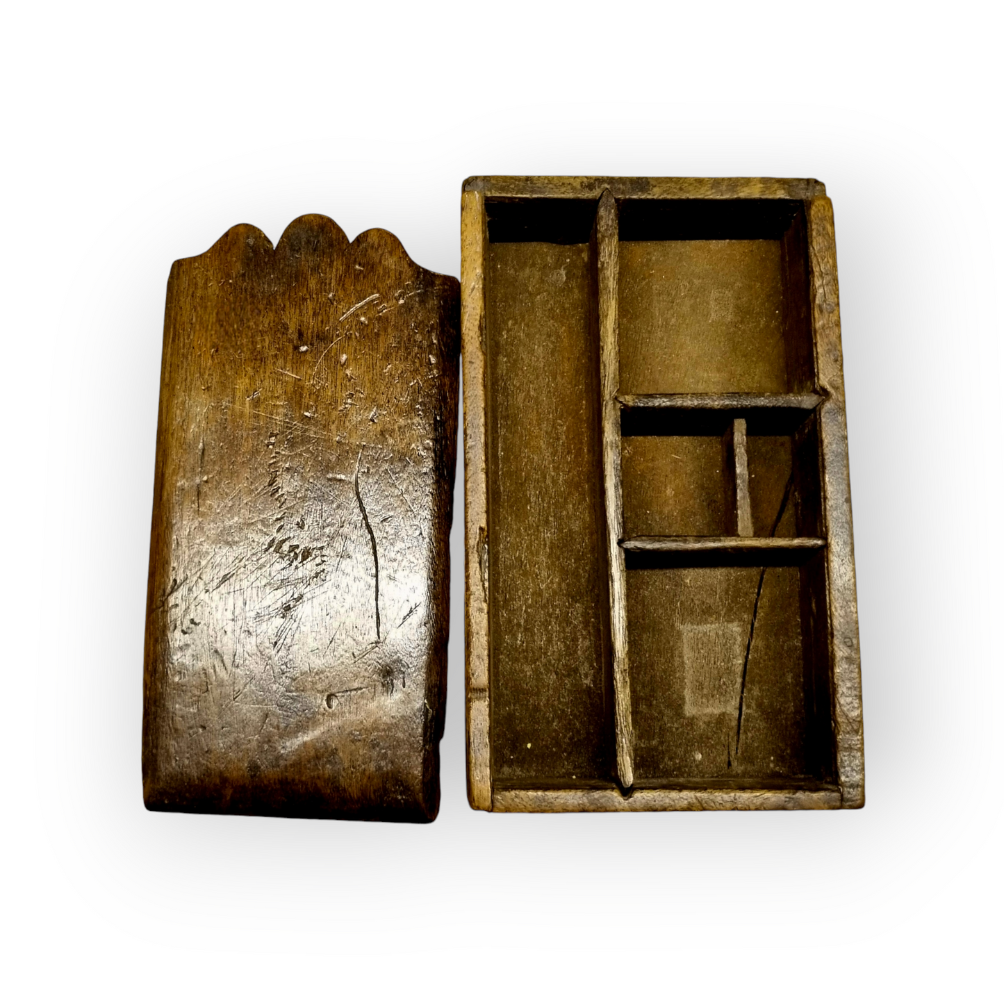 Early 18th-Century English Antique Treen Tinder Box