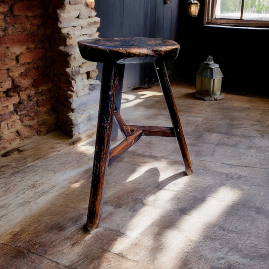 Late 18th-Century English Antique Cricket Table / Candlestand Of Diminutive Proportions