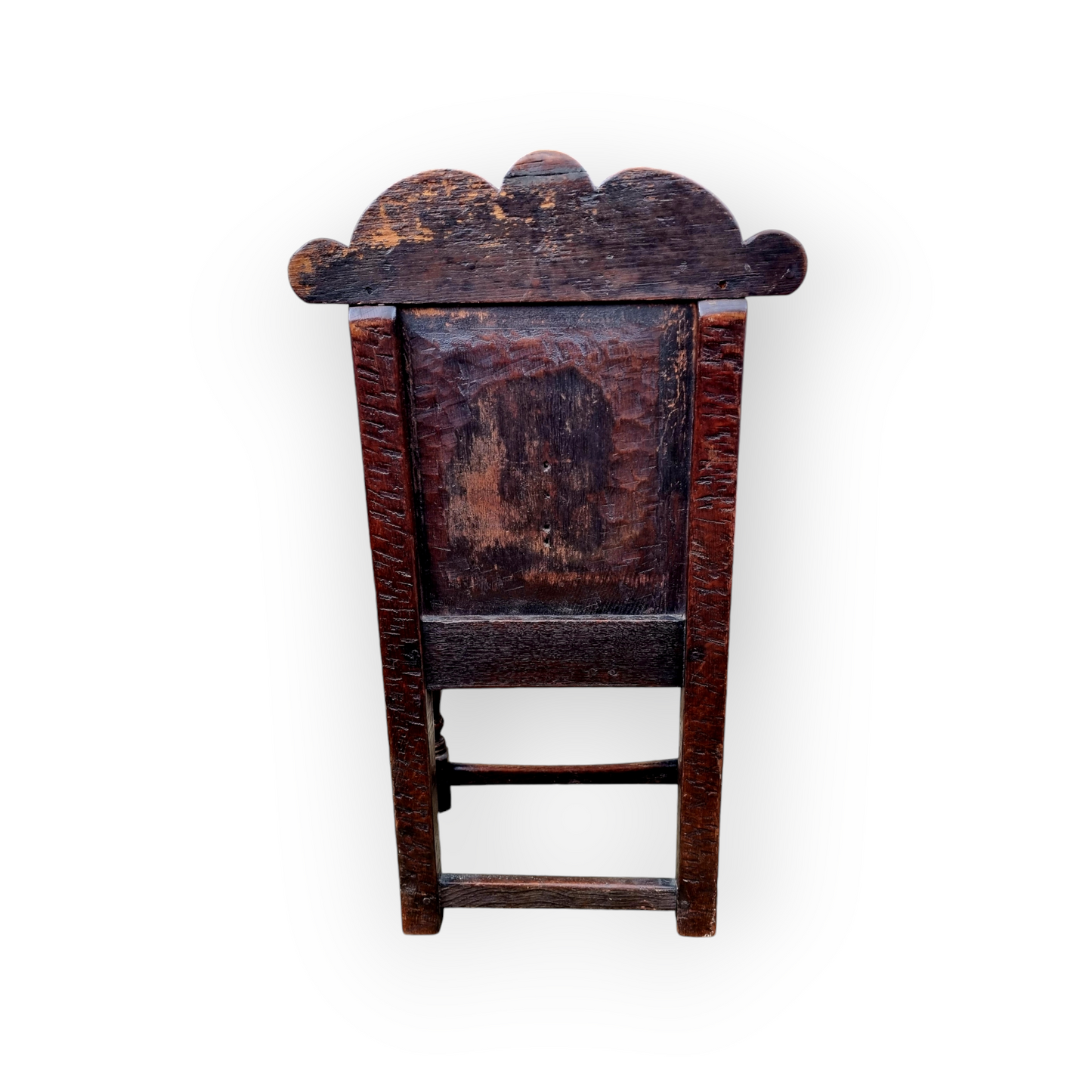 Diminutive 17th-Century English Antique Oak Child's Wainscot Armchair, circa 1680