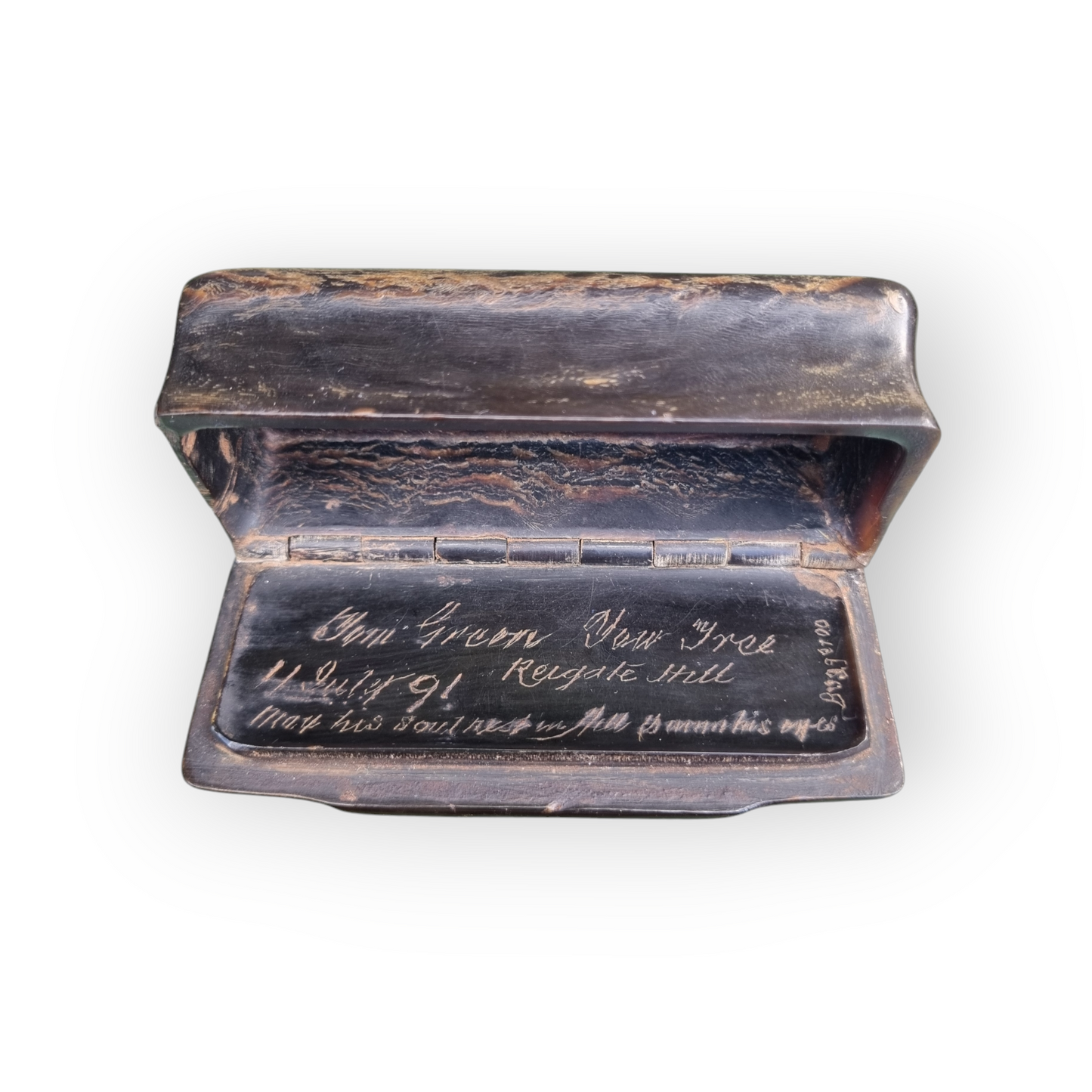 Dedicated To Tom Green The Highwayman & Dated 11th July 1791 - An 18th-Century English Antique Tortoiseshell Snuff Box