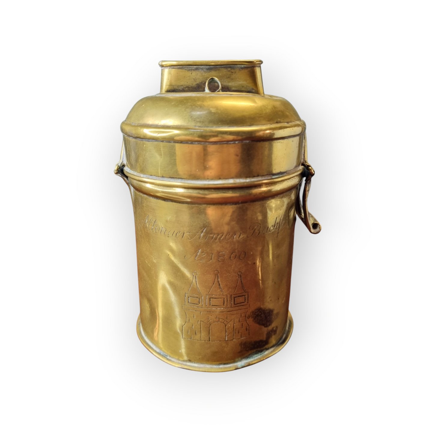 Late 18th Century German Antique Alms Box / Offertory Box / Poor Box / Mite Box, Dated "1800"