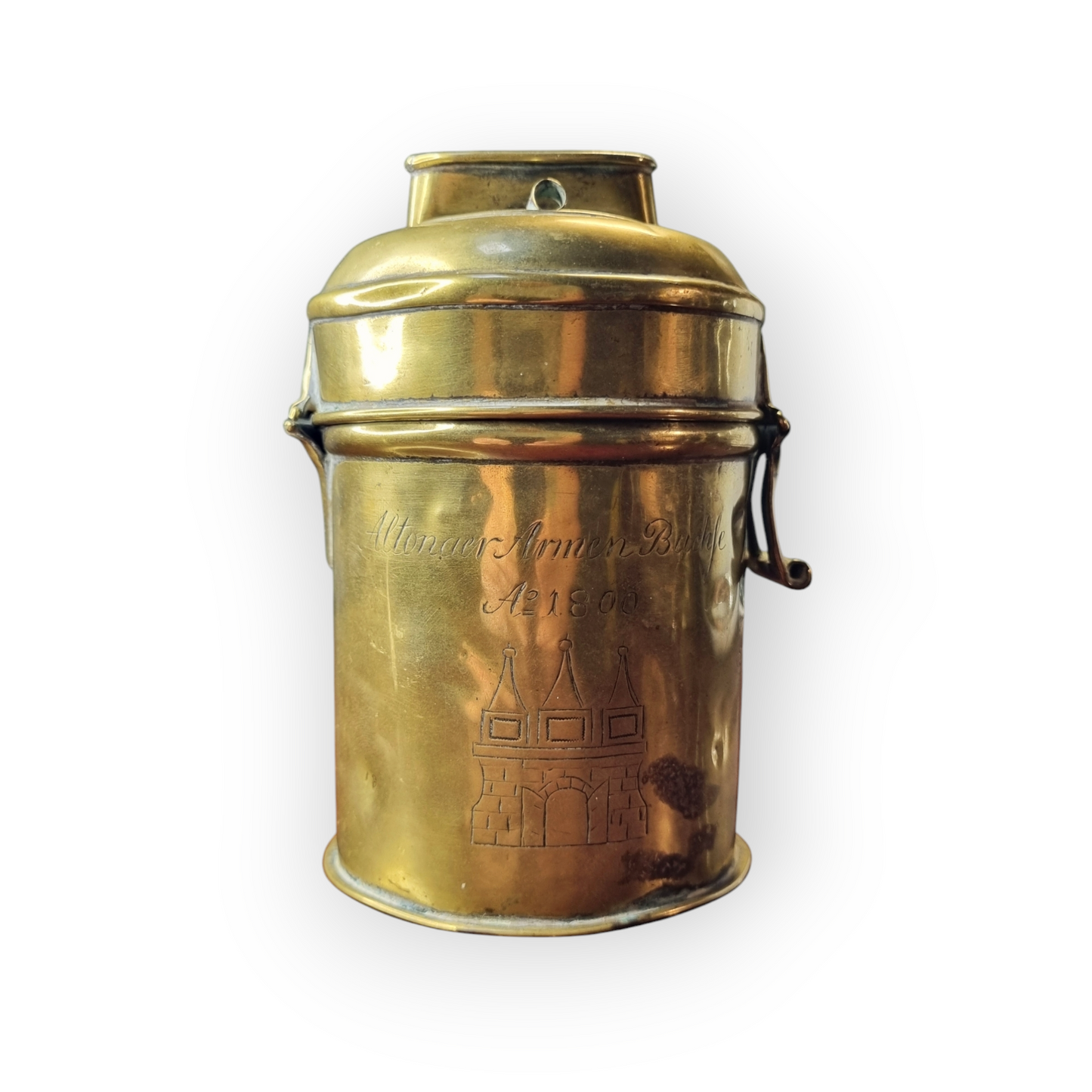Late 18th Century German Antique Alms Box / Offertory Box / Poor Box / Mite Box, Dated "1800"