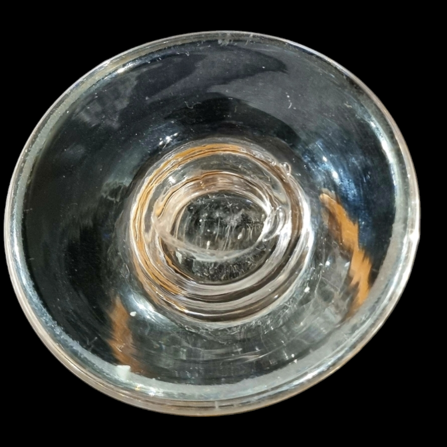 Mid 19th-Century English Antique Lead Crystal Pub Rummer Glass, Inscribed "Emma Bowler Waters"