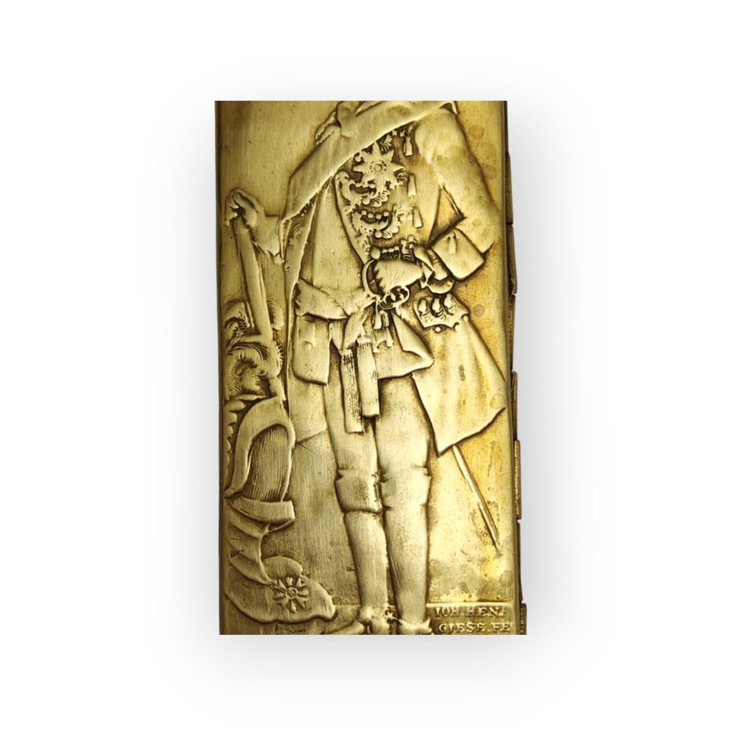 Rare Mid-18th Century German/Prussian Antique Brass Tobacco Snuff Box Commemorating Frederick II Of Prussia & His Military Triumphs