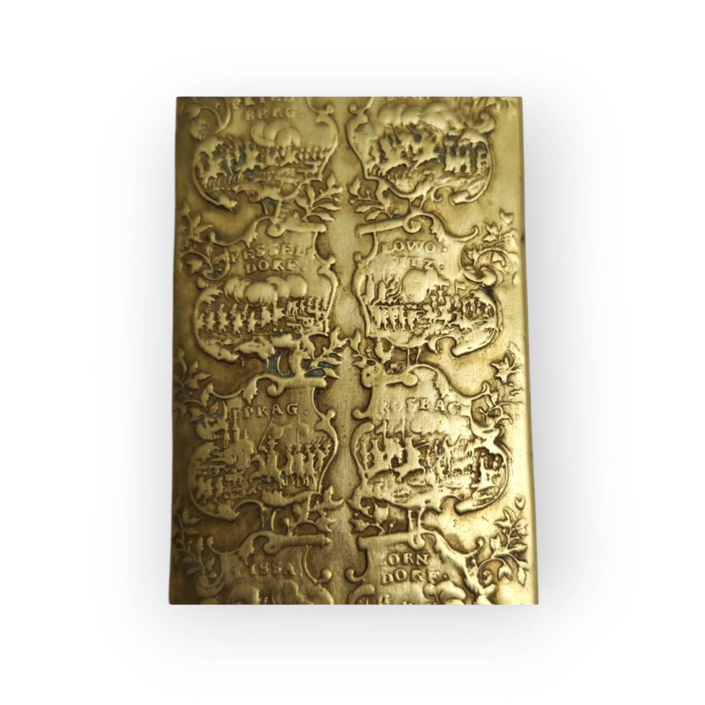 Rare Mid-18th Century German/Prussian Antique Brass Tobacco Snuff Box Commemorating Frederick II Of Prussia & His Military Triumphs