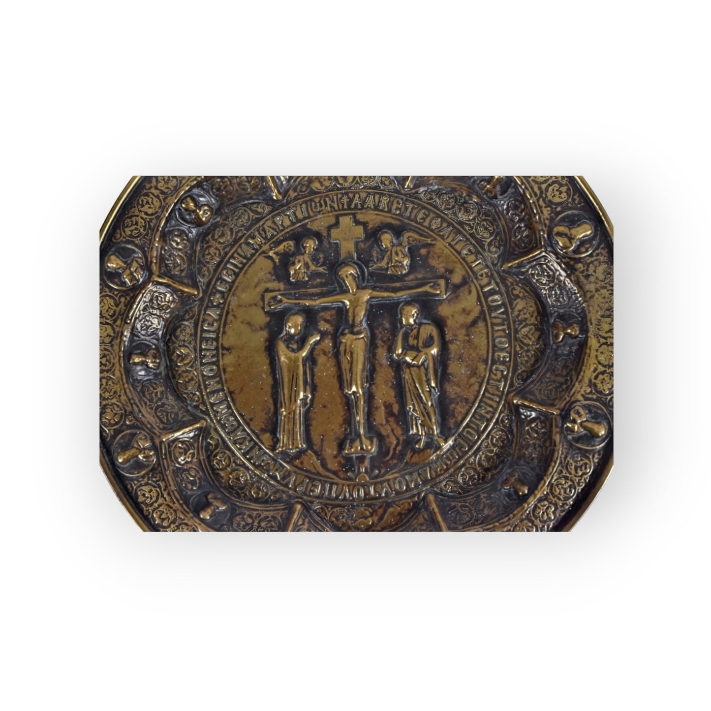 Rare 16th-Century Antique Brass Nuremberg-Made "Paten" Plate of Large Proportions