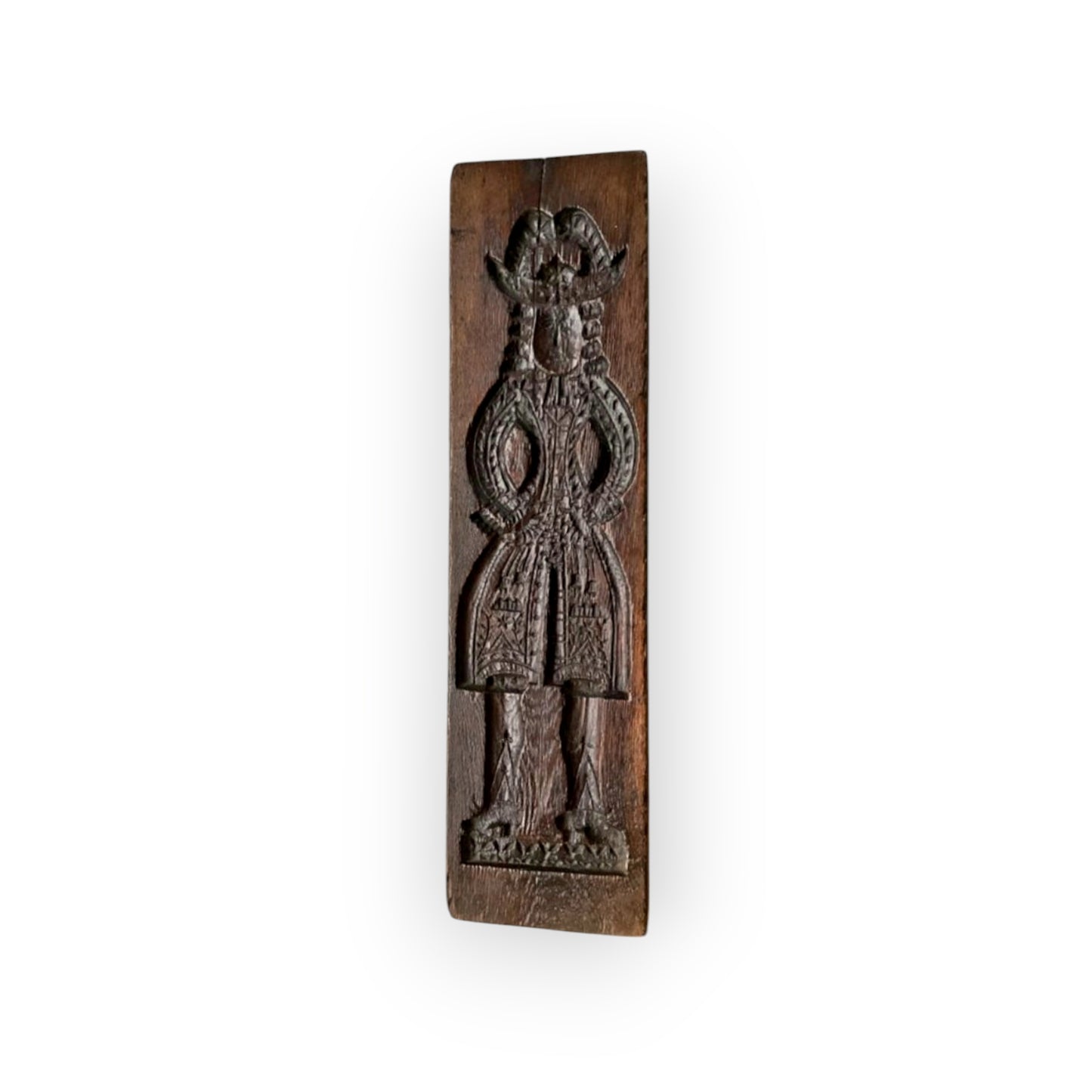 Large, Elongated, 18th Century Two-Sided Dutch Antique Carved Oak Gingerbread Mould Or Biscuit Mould