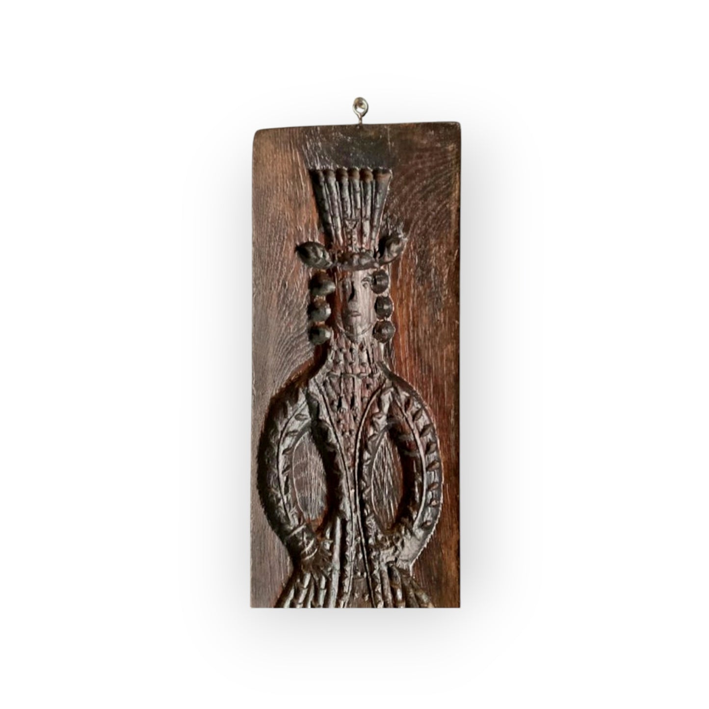 Large, Elongated, 18th Century Two-Sided Dutch Antique Carved Oak Gingerbread Mould Or Biscuit Mould