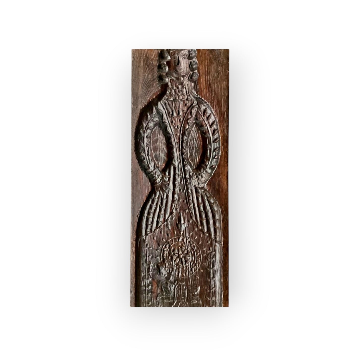 Large, Elongated, 18th Century Two-Sided Dutch Antique Carved Oak Gingerbread Mould Or Biscuit Mould
