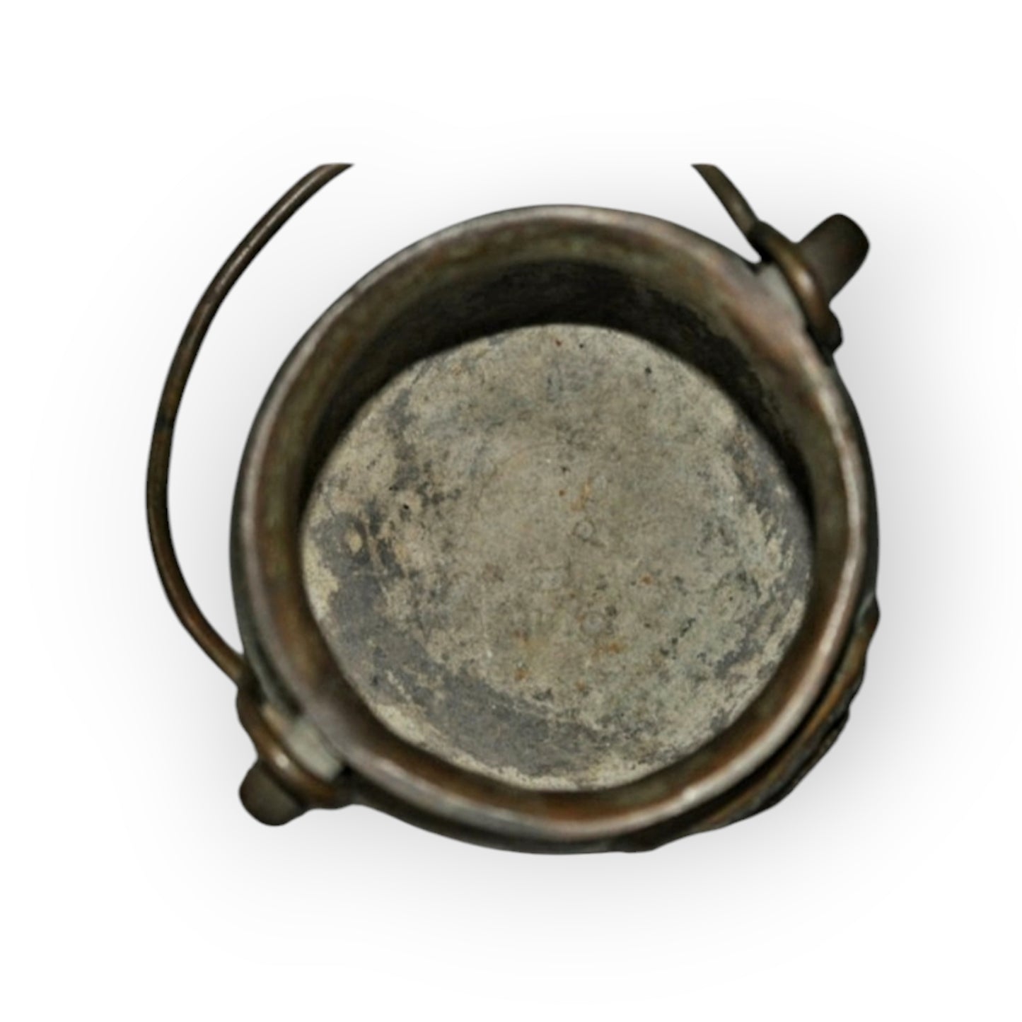 17th-Century Antique Bronze Grapen / Cooking Pot / Cauldron Dated "1671" & Bearing An Armorial Device / Coat Of Arms