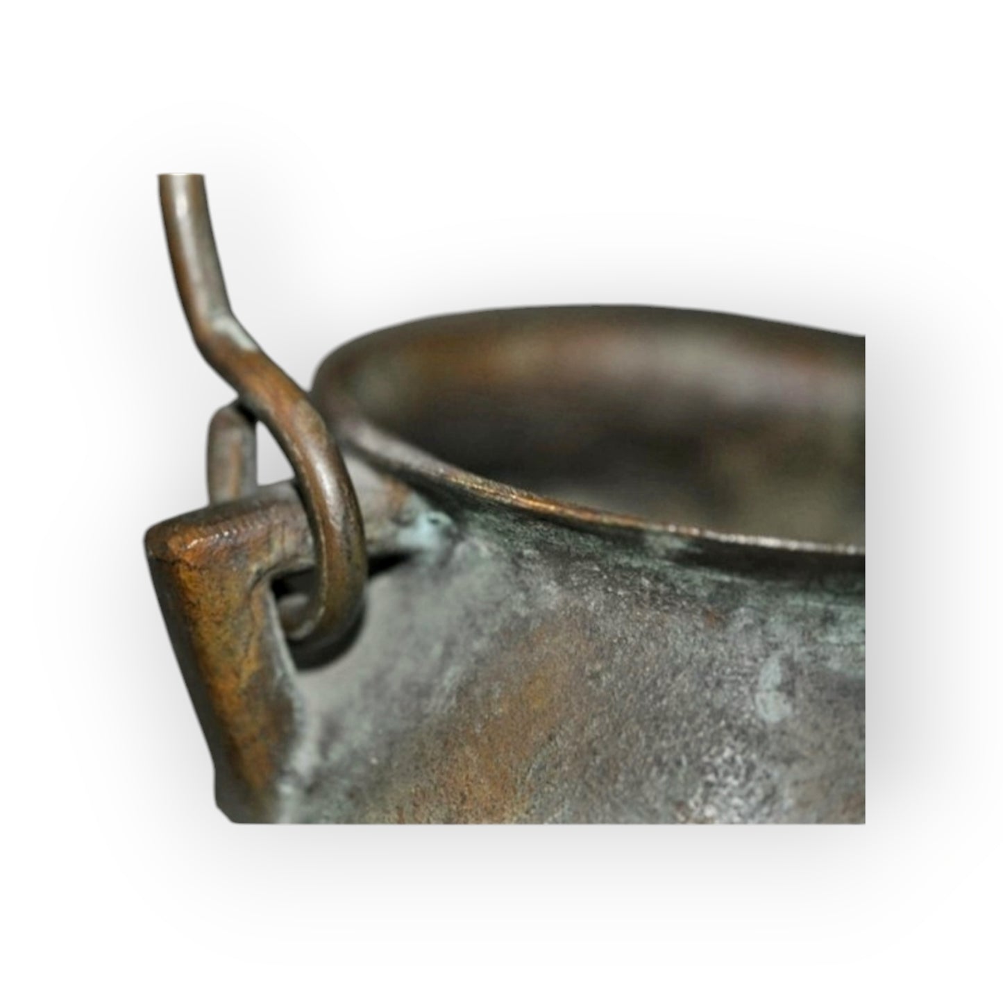 17th-Century Antique Bronze Grapen / Cooking Pot / Cauldron Dated "1671" & Bearing An Armorial Device / Coat Of Arms