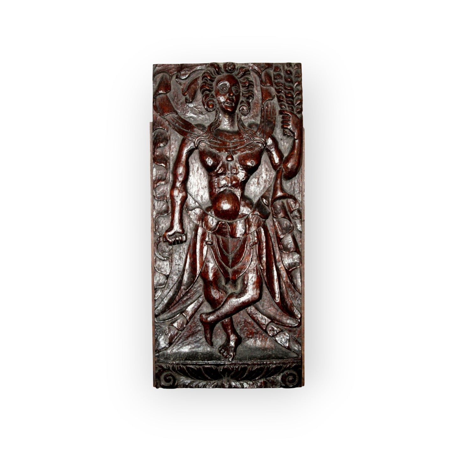 A Pair Of Large 16th-Century Allegorical Antique Carved Oak Panels Depicting Agriculture & Prudence