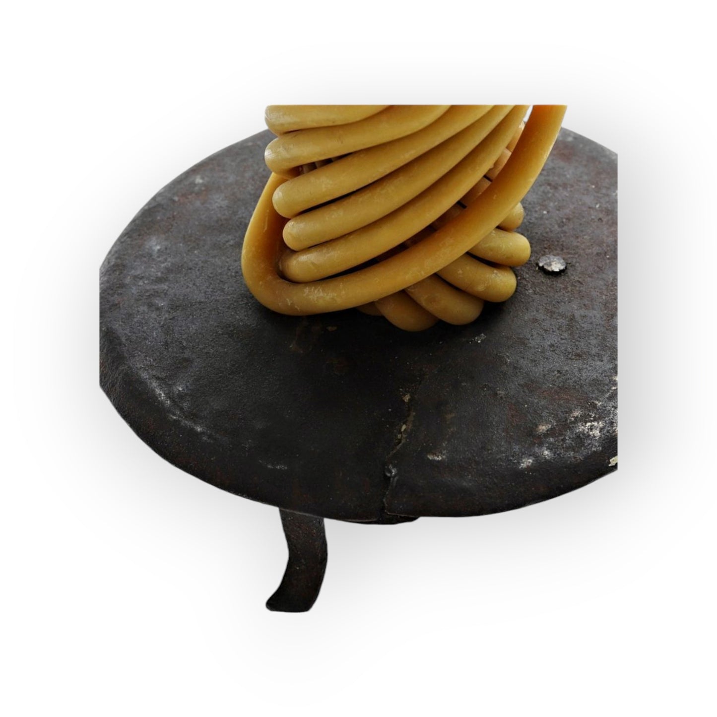 Early 19th-Century Antique Iron Wax Jack / Taperstick