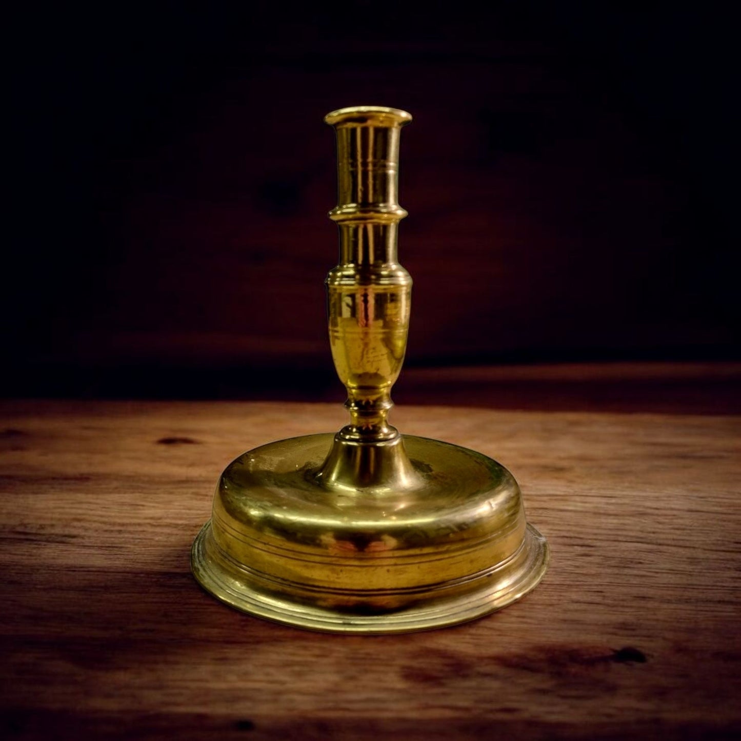 Early 17th Century Continental Antique Brass Candlestick, circa 1600