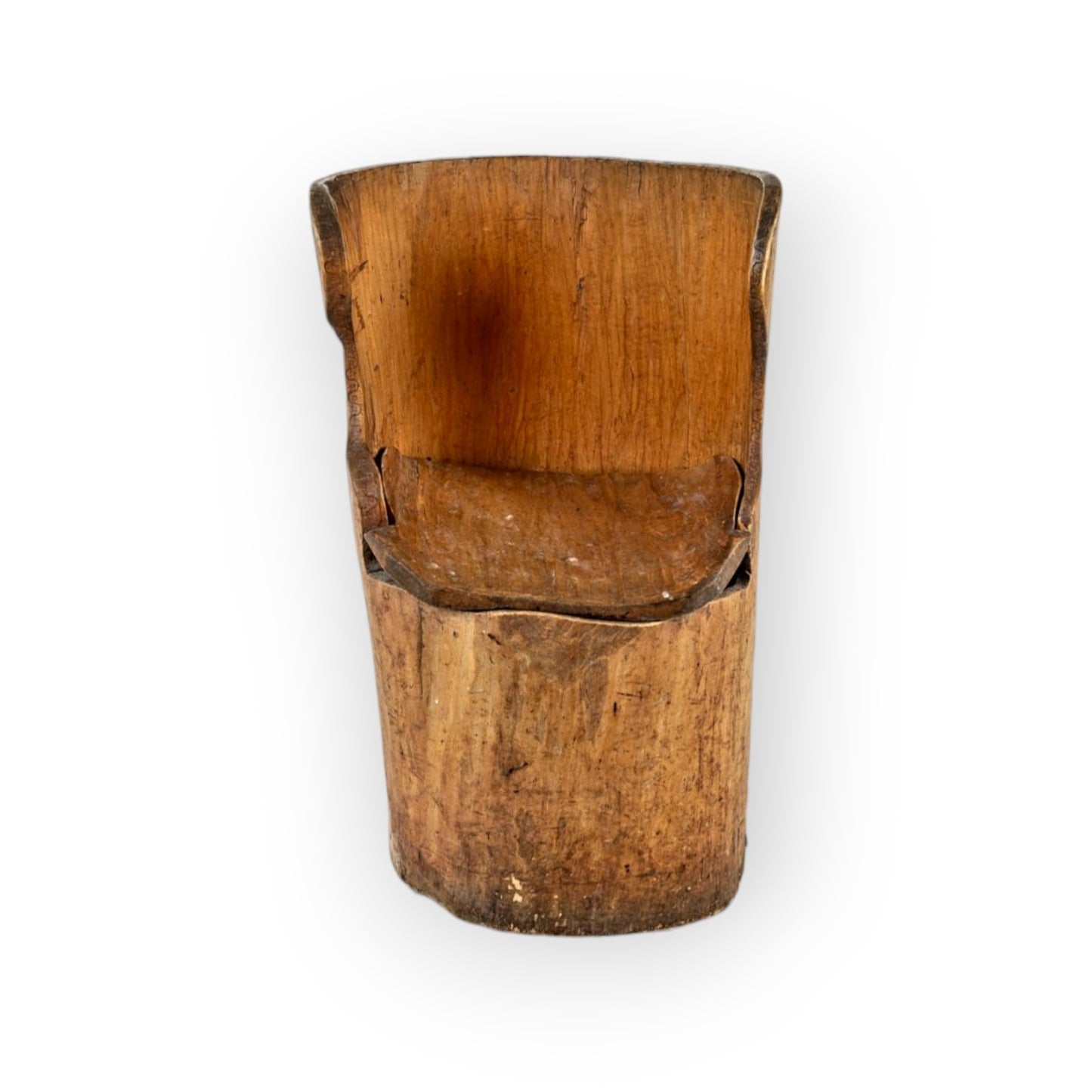 A Lovely Late 18th-Century Rustic Antique Dugout Armchair