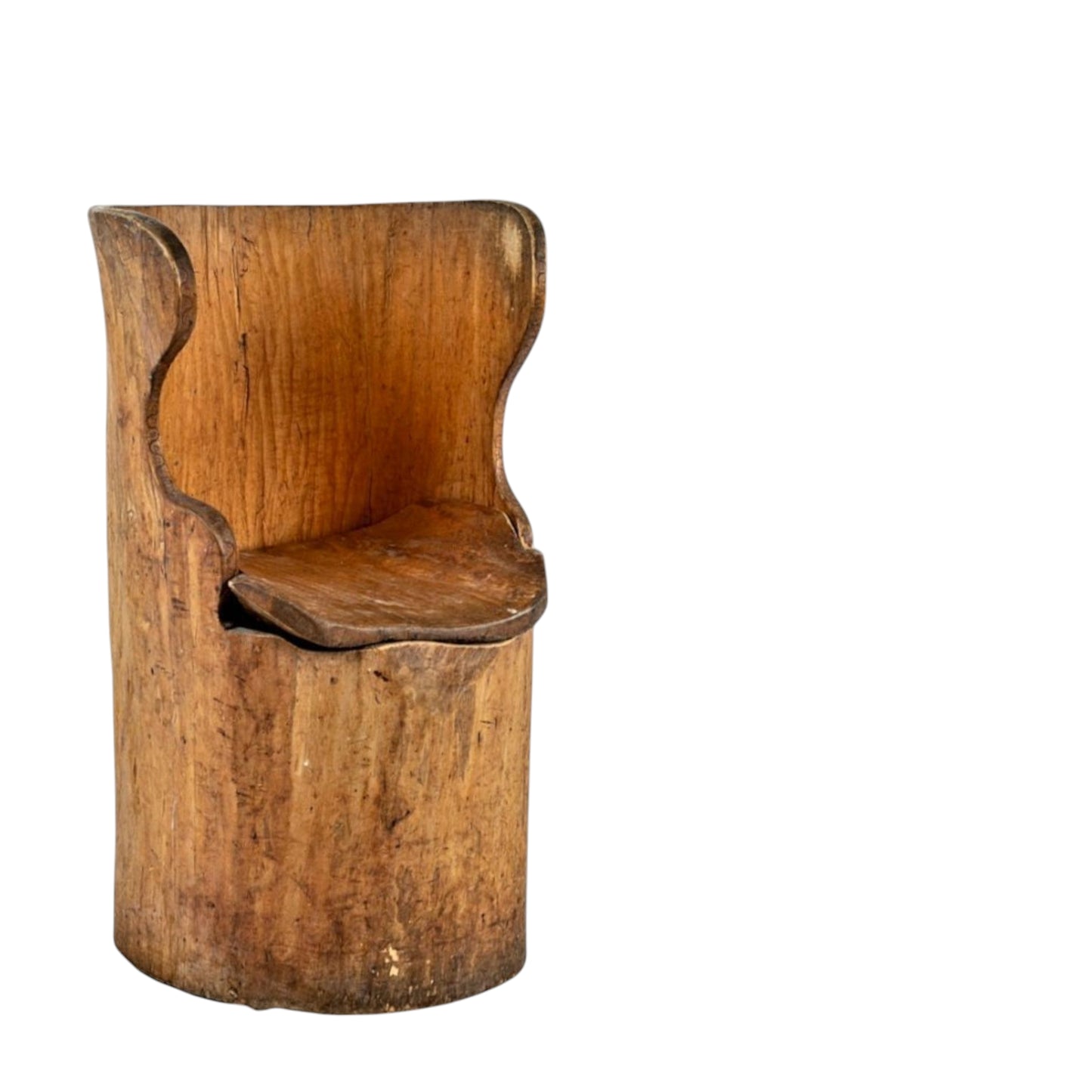 A Lovely Late 18th-Century Rustic Antique Dugout Armchair
