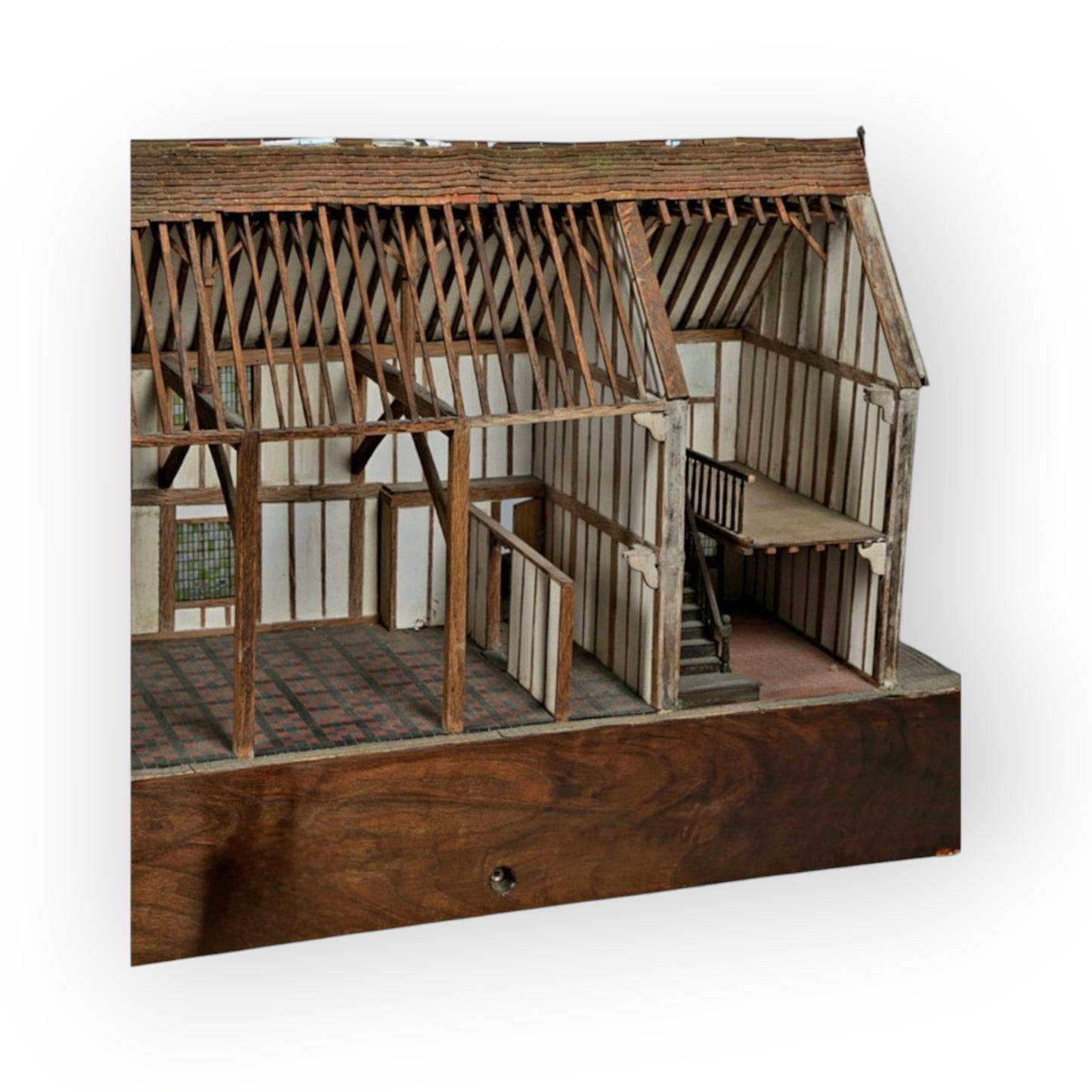 Large & Impressive 19th-Century English Antique Scratch-built Model Of Lavenham Guildhall, Known As Corpus Christi Guildhall - Ideal As A Dolls House