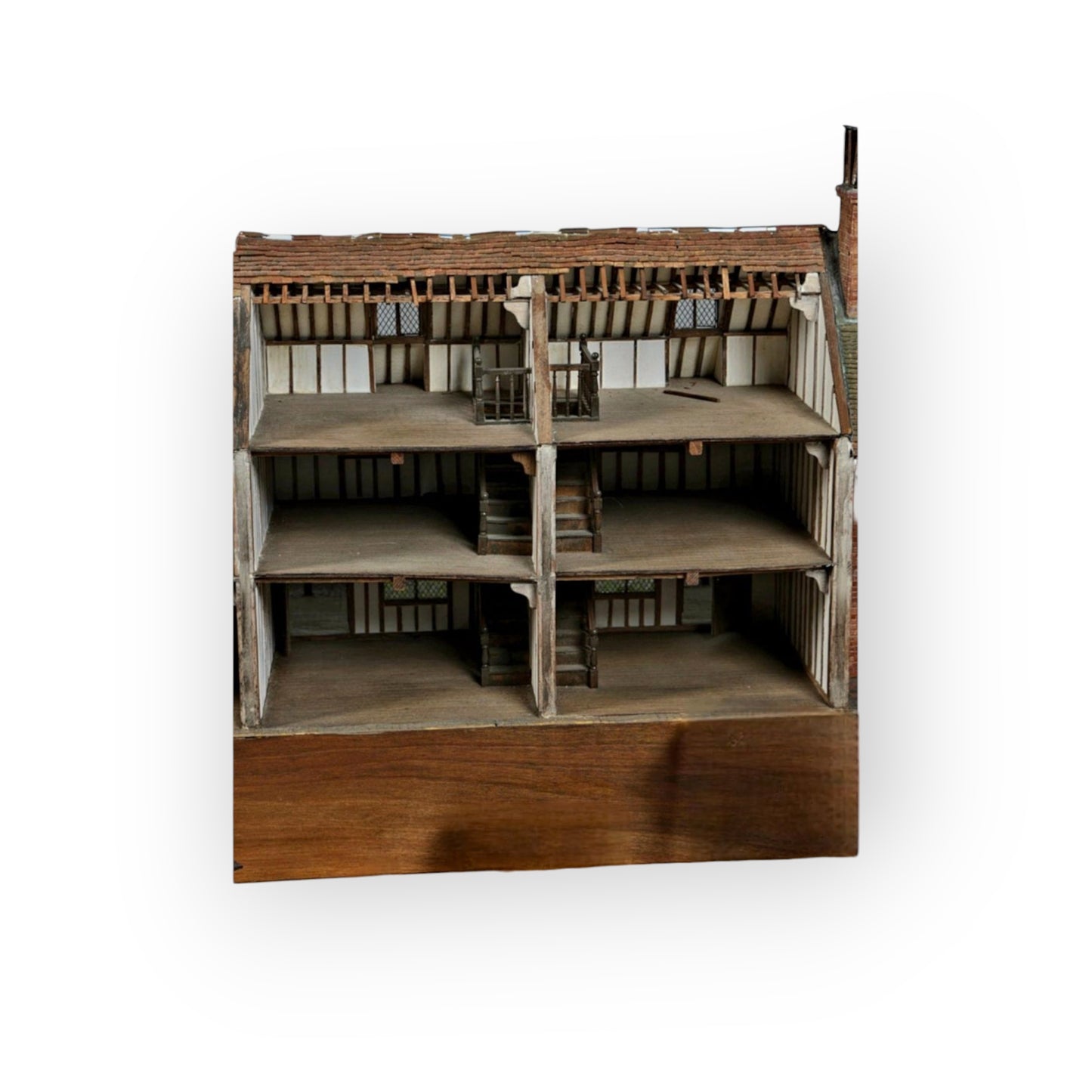 Large & Impressive 19th-Century English Antique Scratch-built Model Of Lavenham Guildhall, Known As Corpus Christi Guildhall - Ideal As A Dolls House