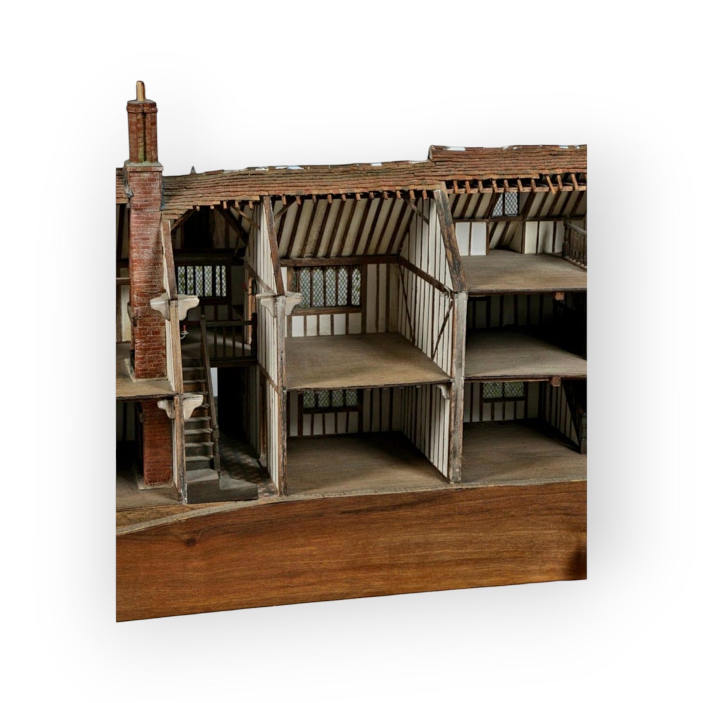 Large & Impressive 19th-Century English Antique Scratch-built Model Of Lavenham Guildhall, Known As Corpus Christi Guildhall - Ideal As A Dolls House