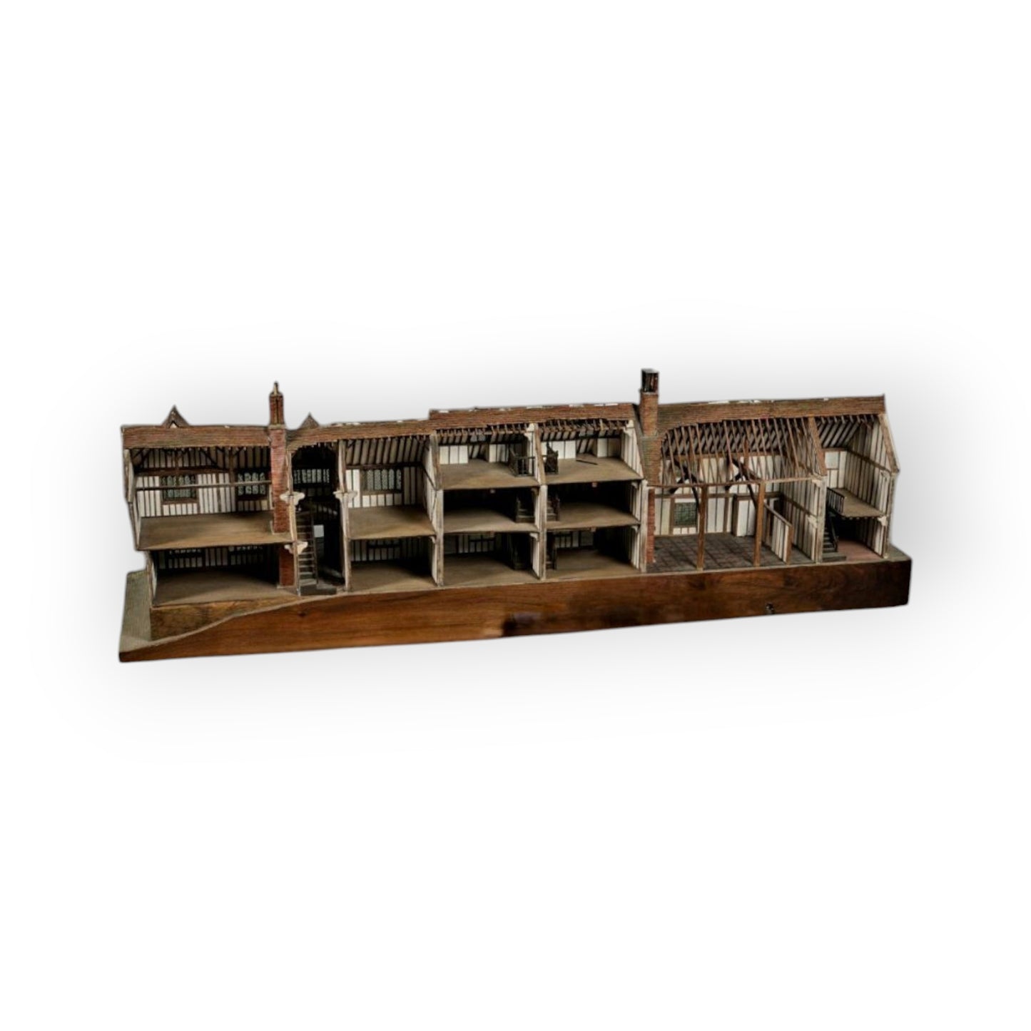 Large & Impressive 19th-Century English Antique Scratch-built Model Of Lavenham Guildhall, Known As Corpus Christi Guildhall - Ideal As A Dolls House