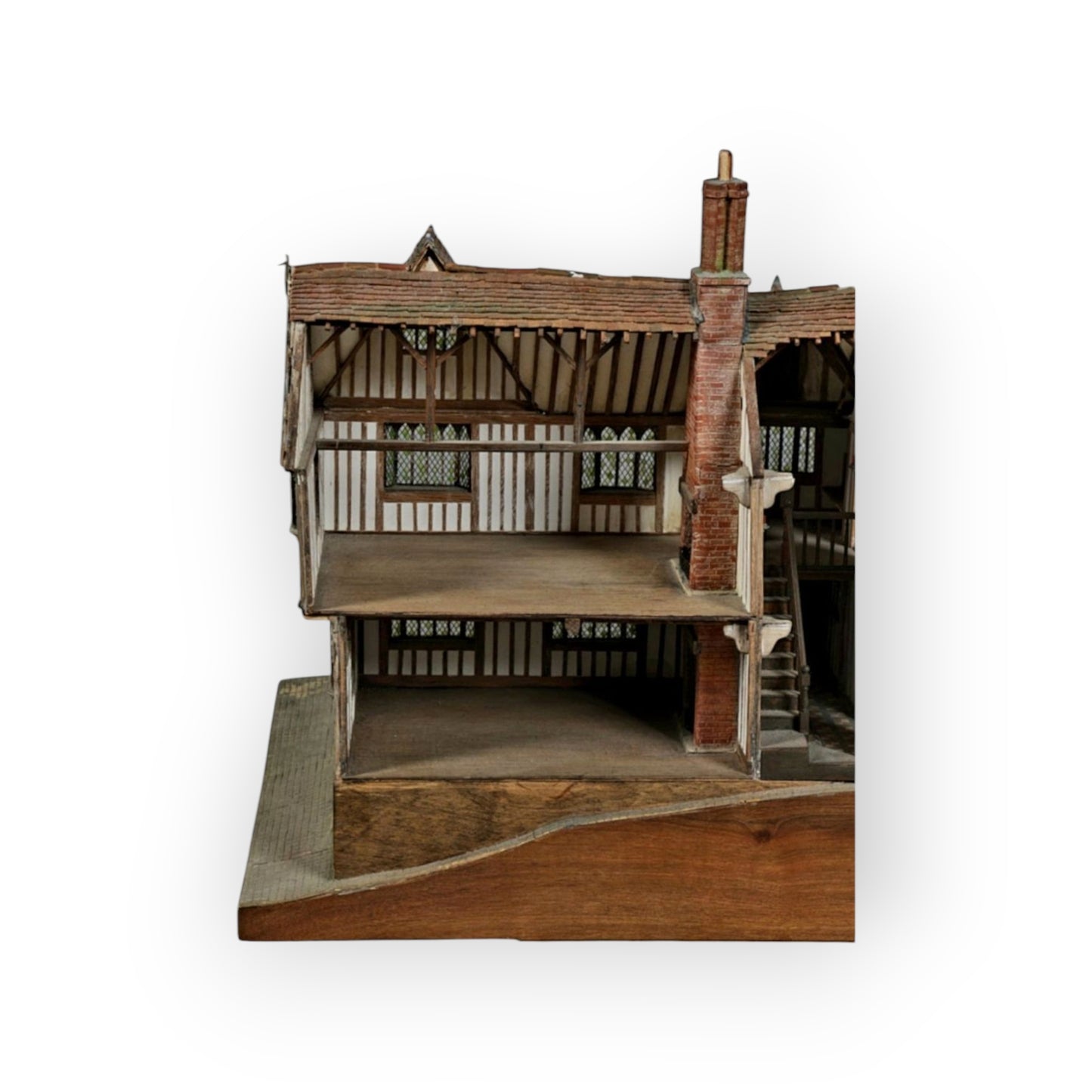 Large & Impressive 19th-Century English Antique Scratch-built Model Of Lavenham Guildhall, Known As Corpus Christi Guildhall - Ideal As A Dolls House