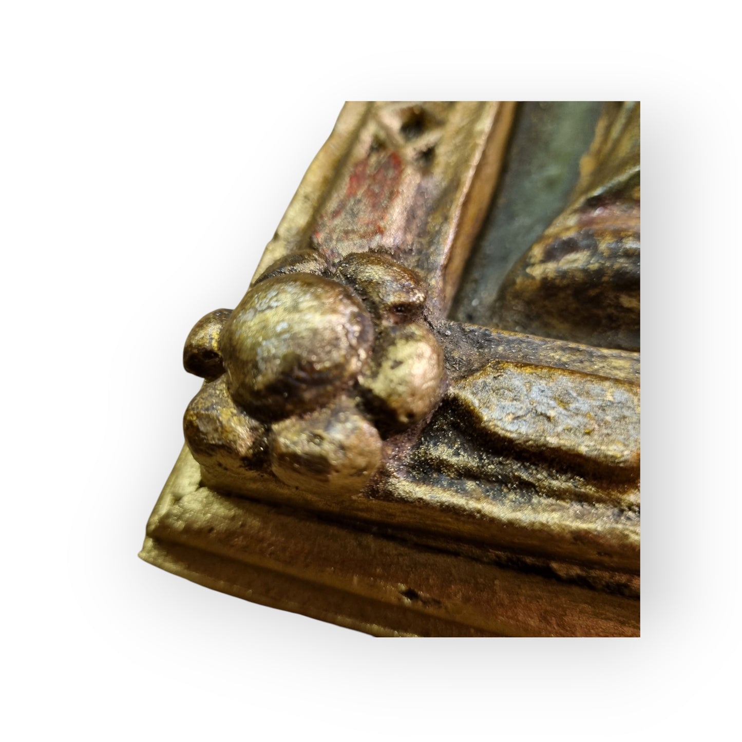 19th-Century Gothic Revival Antique Plaster Bas-Relief Altar Panel Depicting The Glorification Of The Virgin