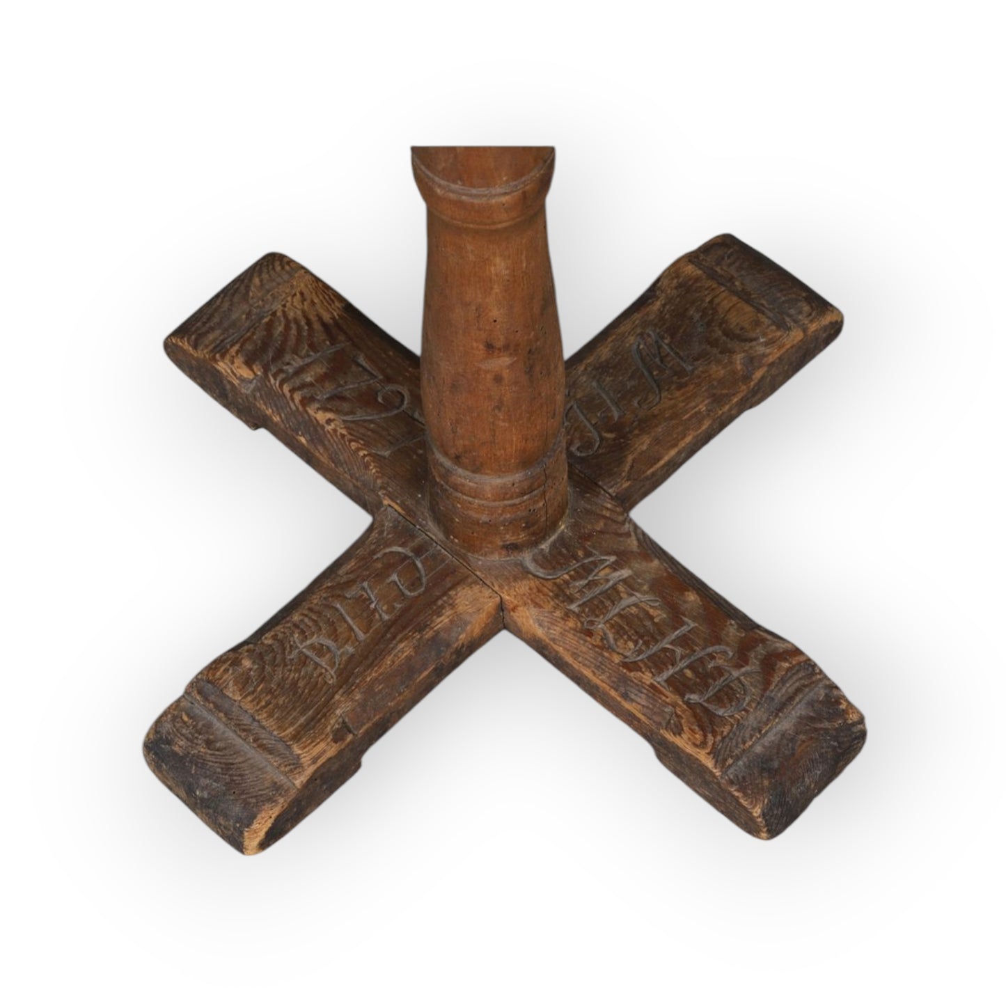 18th Century Rustic Antique Wool Winder Dated "1797"