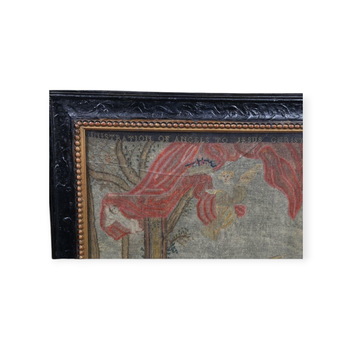 18th-Century English Antique Needlework Dated "1788"