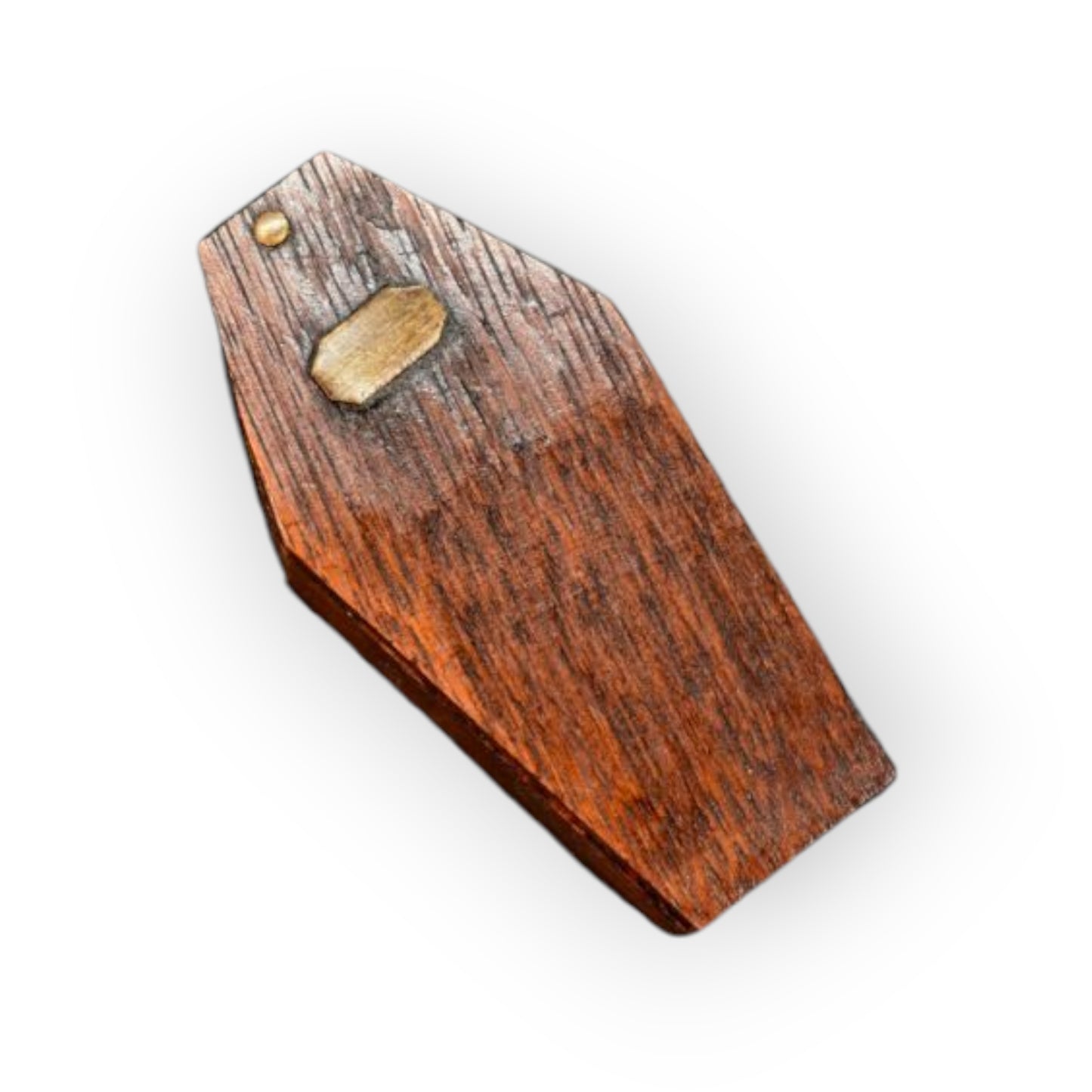 A Small 19th-Century Style Treen Coffin-Shaped Tobacco Snuff Box