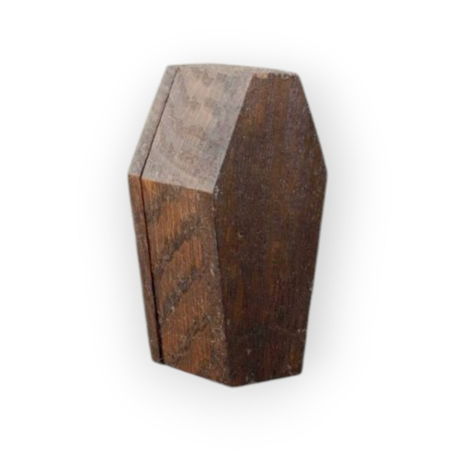 A Small 19th-Century Style Treen Coffin-Shaped Tobacco Snuff Box