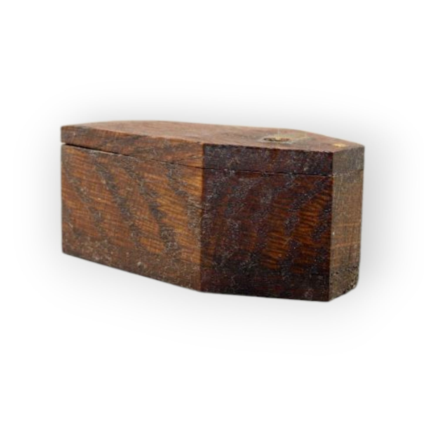 A Small 19th-Century Style Treen Coffin-Shaped Tobacco Snuff Box