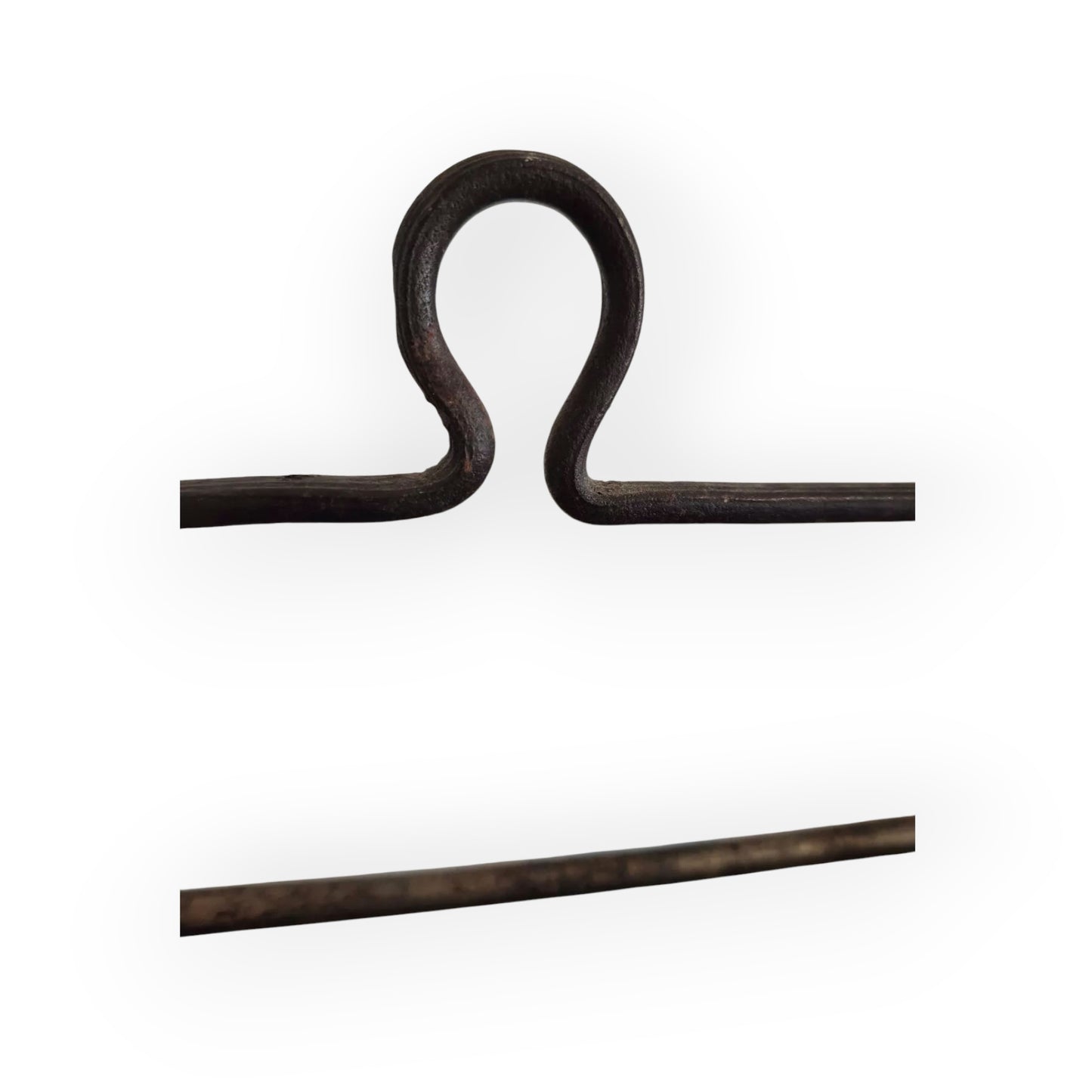 Rare Early 18th-Century English Antique Wrought Iron Down Hearth Apple Roaster